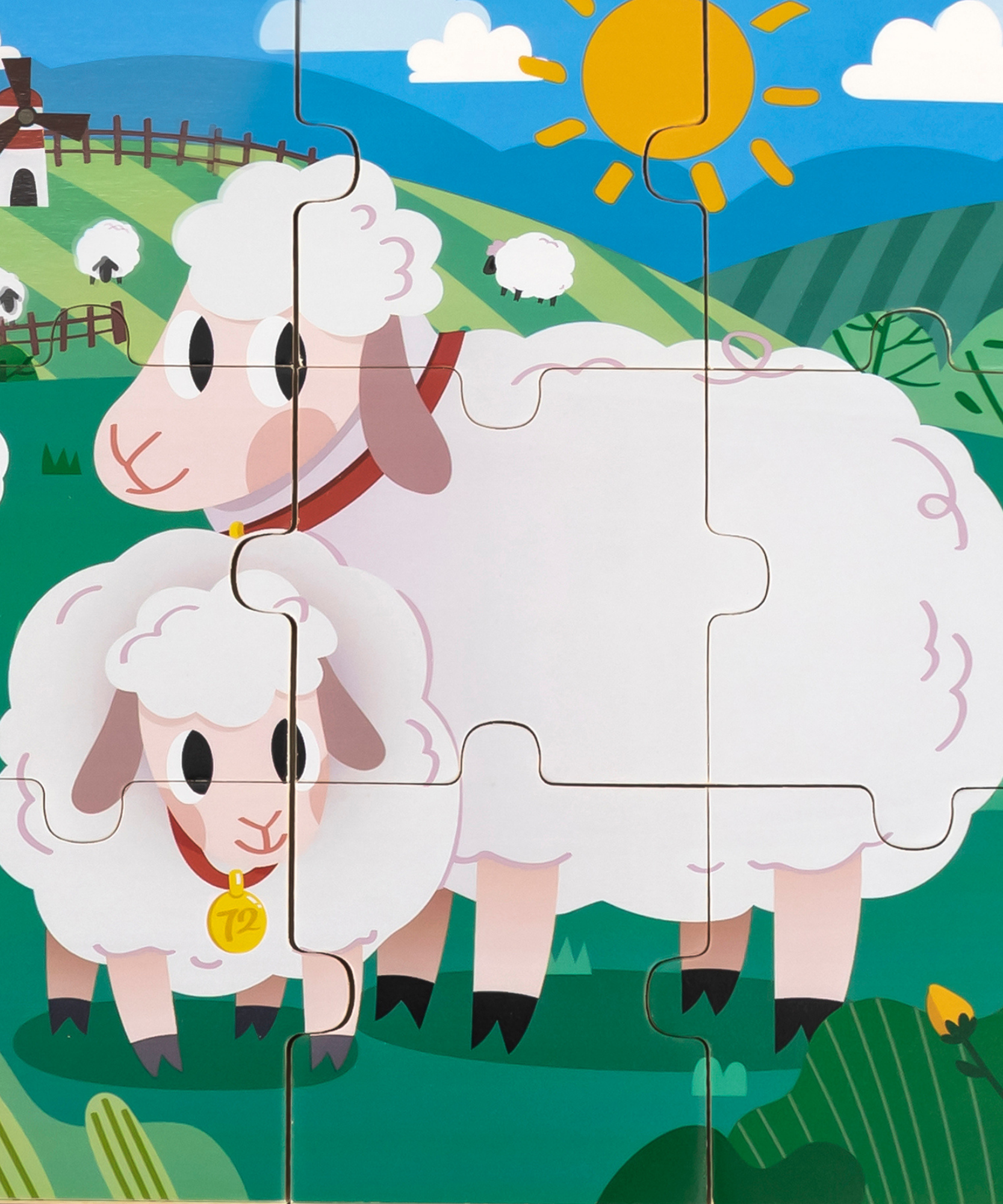 لعبة أحجية الصور المقطوعة Viga Sheep، مكونة من 9 قطع، لعبة مونتيسوري الخشبية، تُنمّي المهارات الحسية والإدراكية والحركية الدقيقة، لعبة تعليمية للأطفال غير سامة وصديقة للبيئة، مناسبة للأولاد والبنات من عمر 18 شهرًا فما فوق