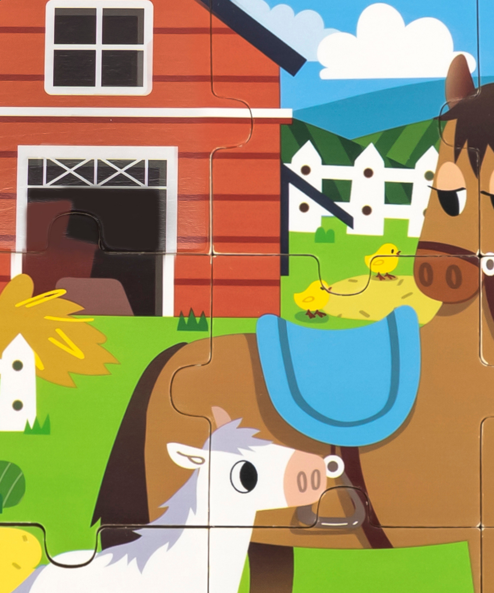 حصان ومهر فيجا، أحجية الصور المقطوعة من 9 قطع، لعبة مونتيسوري الخشبية، تنمي المهارات الحسية والإدراكية والحركية الدقيقة، لعبة تعليمية للأطفال غير سامة وصديقة للبيئة، مناسبة للأطفال من سن 18 شهرًا فما فوق