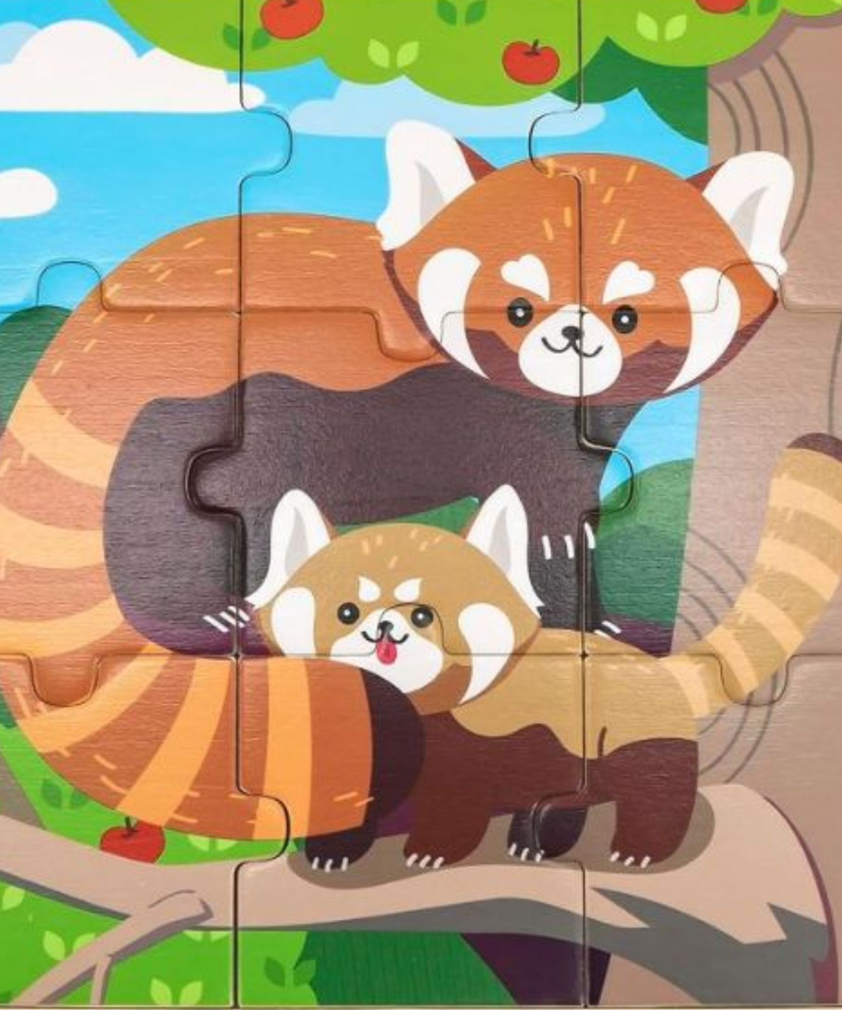 لعبة فيجا ريد باندا، أحجية الصور المقطوعة من 9 قطع، لعبة مونتيسوري الخشبية، تُنمّي المهارات الحسية والإدراكية والحركية الدقيقة، لعبة تعليمية للأطفال غير سامة وصديقة للبيئة، مناسبة للأولاد والبنات من عمر 18 شهرًا فما فوق