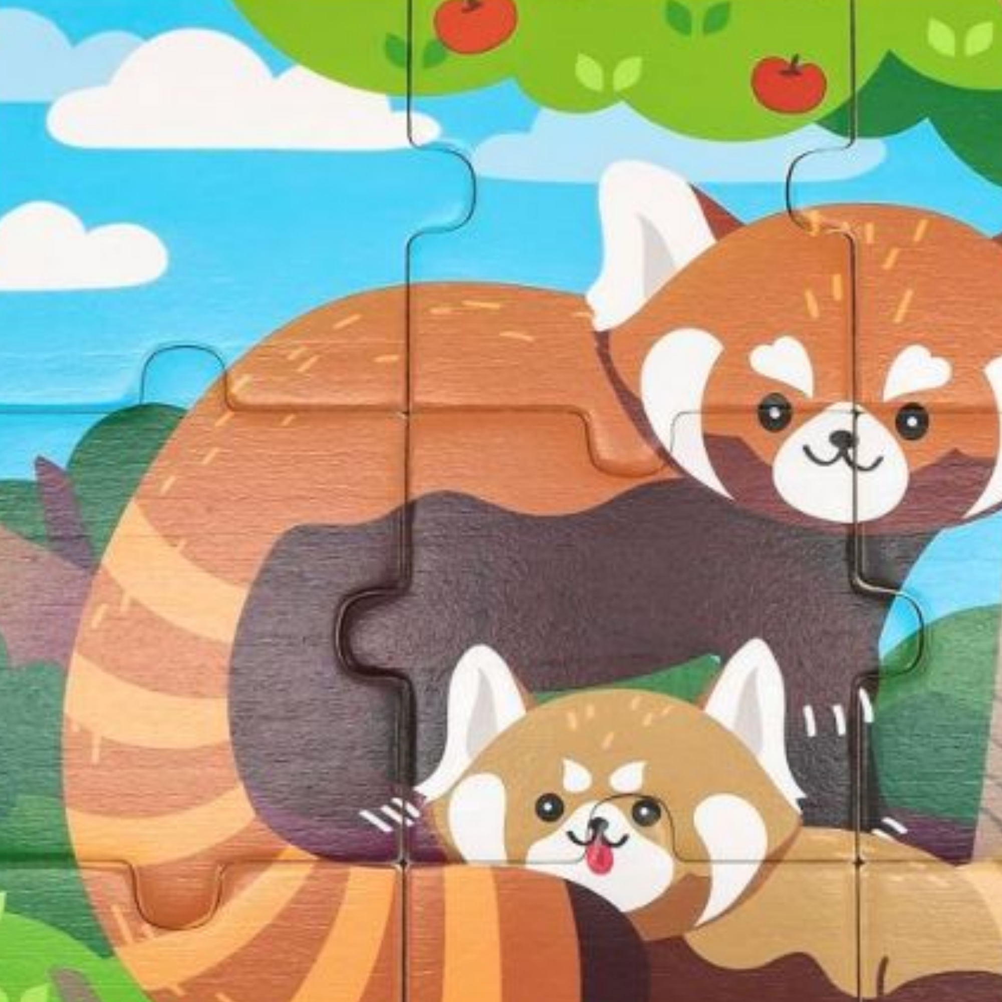 لعبة فيجا ريد باندا، أحجية الصور المقطوعة من 9 قطع، لعبة مونتيسوري الخشبية، تُنمّي المهارات الحسية والإدراكية والحركية الدقيقة، لعبة تعليمية للأطفال غير سامة وصديقة للبيئة، مناسبة للأولاد والبنات من عمر 18 شهرًا فما فوق