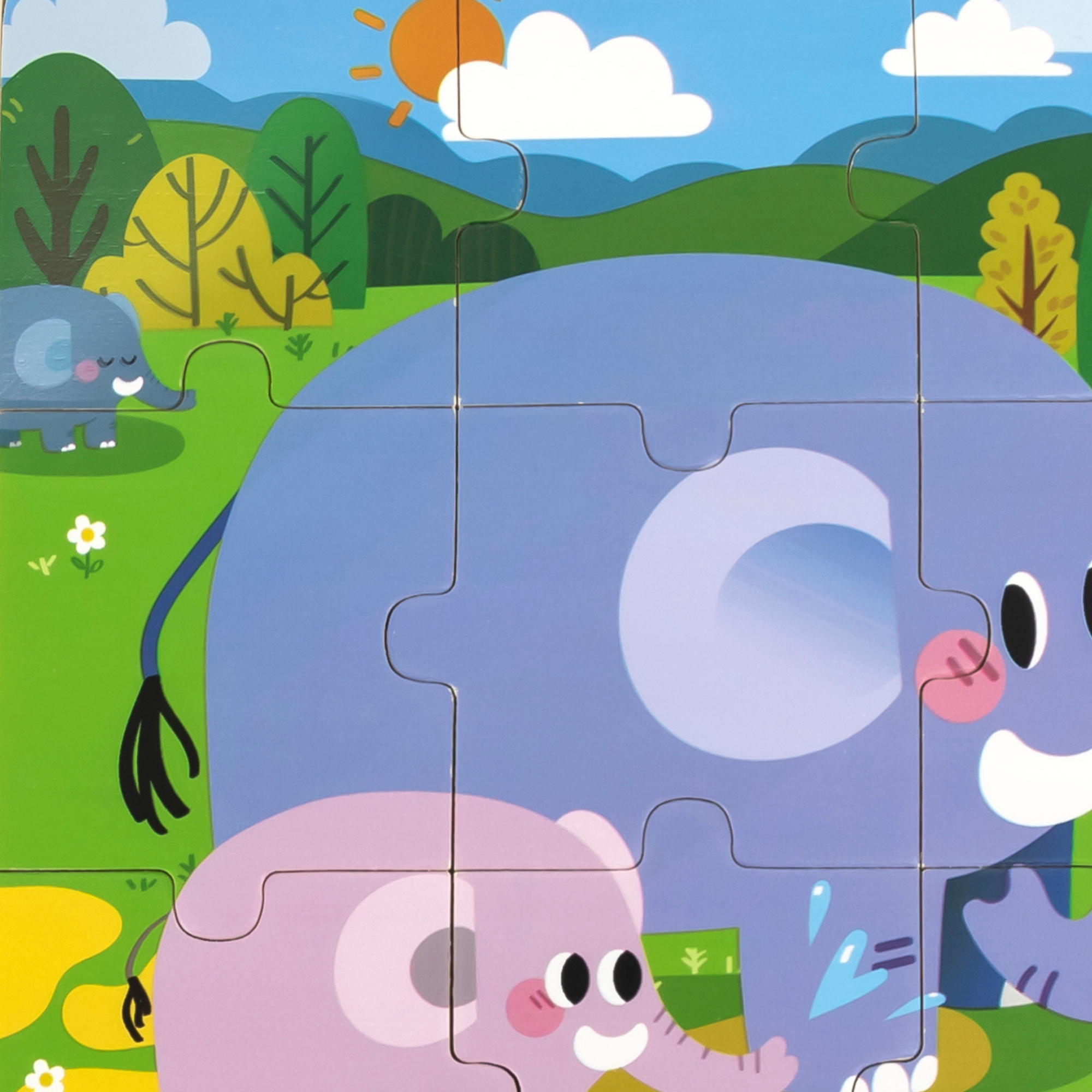 فيل فيجا، أحجية الصور المقطوعة من 9 قطع، لعبة مونتيسوري الخشبية، تنمي المهارات الحسية والإدراكية والحركية الدقيقة، لعبة تعليمية للأطفال غير سامة وصديقة للبيئة، مناسبة للأولاد والبنات من سن 18 شهرًا فما فوق