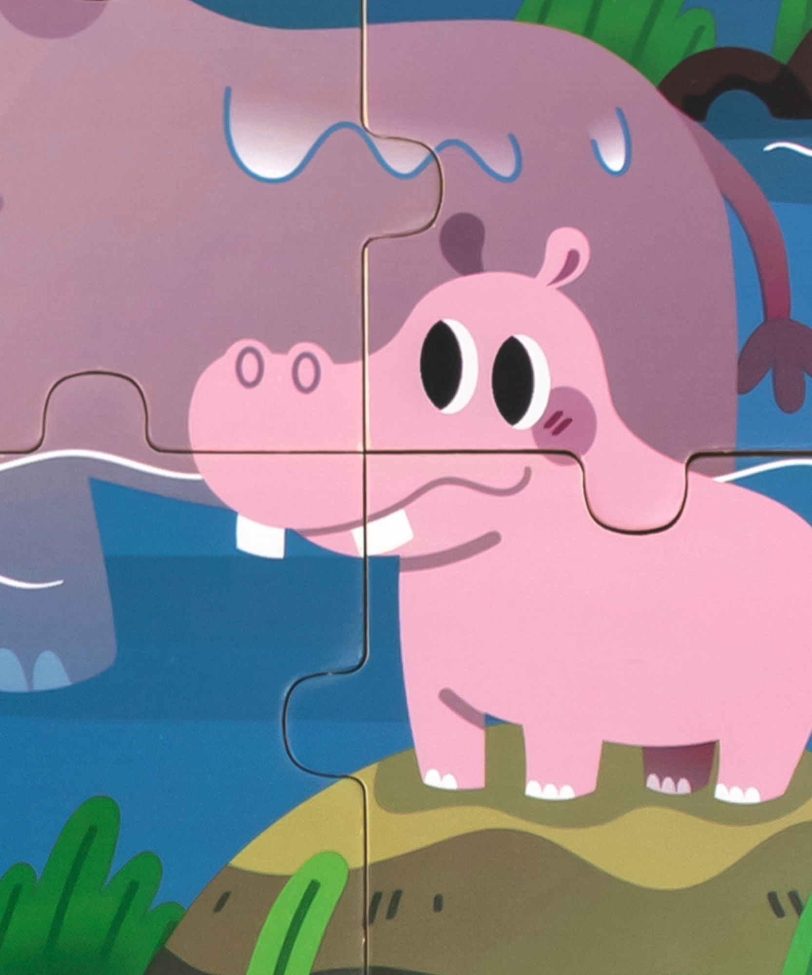 لعبة أحجية الصور المقطوعة فيجا هيبو، 9 قطع، لعبة مونتيسوري الخشبية، تنمي المهارات الحسية والإدراكية والحركية الدقيقة، لعبة تعليمية للأطفال غير سامة وصديقة للبيئة، مناسبة للأولاد والبنات من سن 18 شهرًا فما فوق