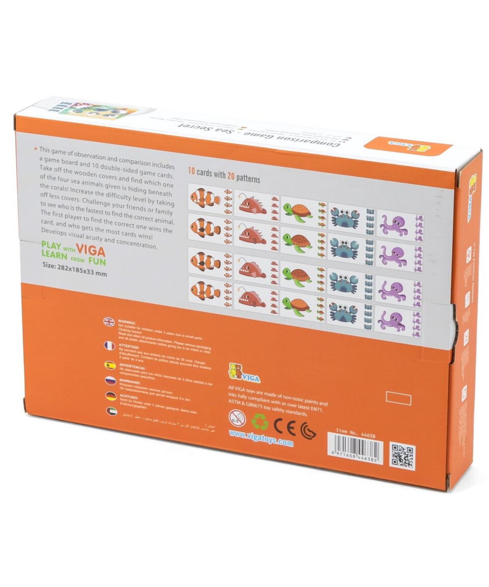 أسرار البحر فيجا، لغز ميكس آند ماتش، 10 قطع بمقبض، لعبة مونتيسوري الخشبية، تنمي المهارات الحسية والإدراكية والحركية الدقيقة، لعبة تعليمية للأطفال غير سامة وصديقة للبيئة، مناسبة للأطفال من سن 3 سنوات فما فوق