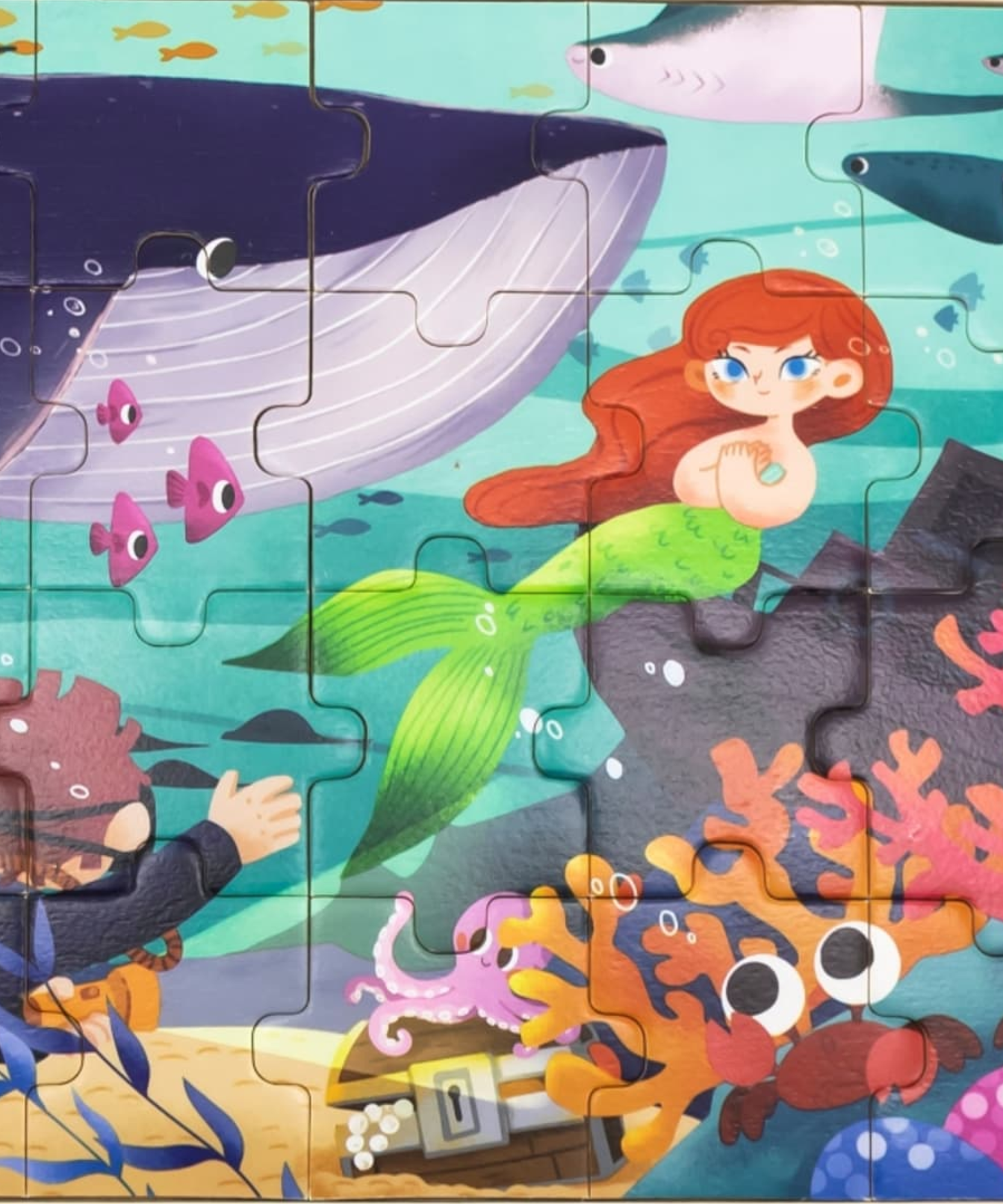 لغز الصور المقطوعة من فيجا سي سيكريت، 24 قطعة، لعبة مونتيسوري الخشبية، تنمي المهارات الحسية والإدراكية والحركية الدقيقة، لعبة تعليمية للأطفال غير سامة وصديقة للبيئة، مناسبة للأولاد والبنات من عمر سنتين فما فوق