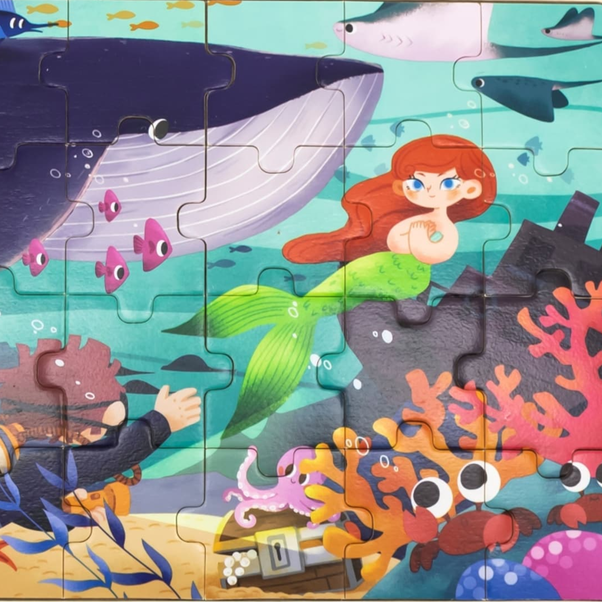 لغز الصور المقطوعة من فيجا سي سيكريت، 24 قطعة، لعبة مونتيسوري الخشبية، تنمي المهارات الحسية والإدراكية والحركية الدقيقة، لعبة تعليمية للأطفال غير سامة وصديقة للبيئة، مناسبة للأولاد والبنات من عمر سنتين فما فوق