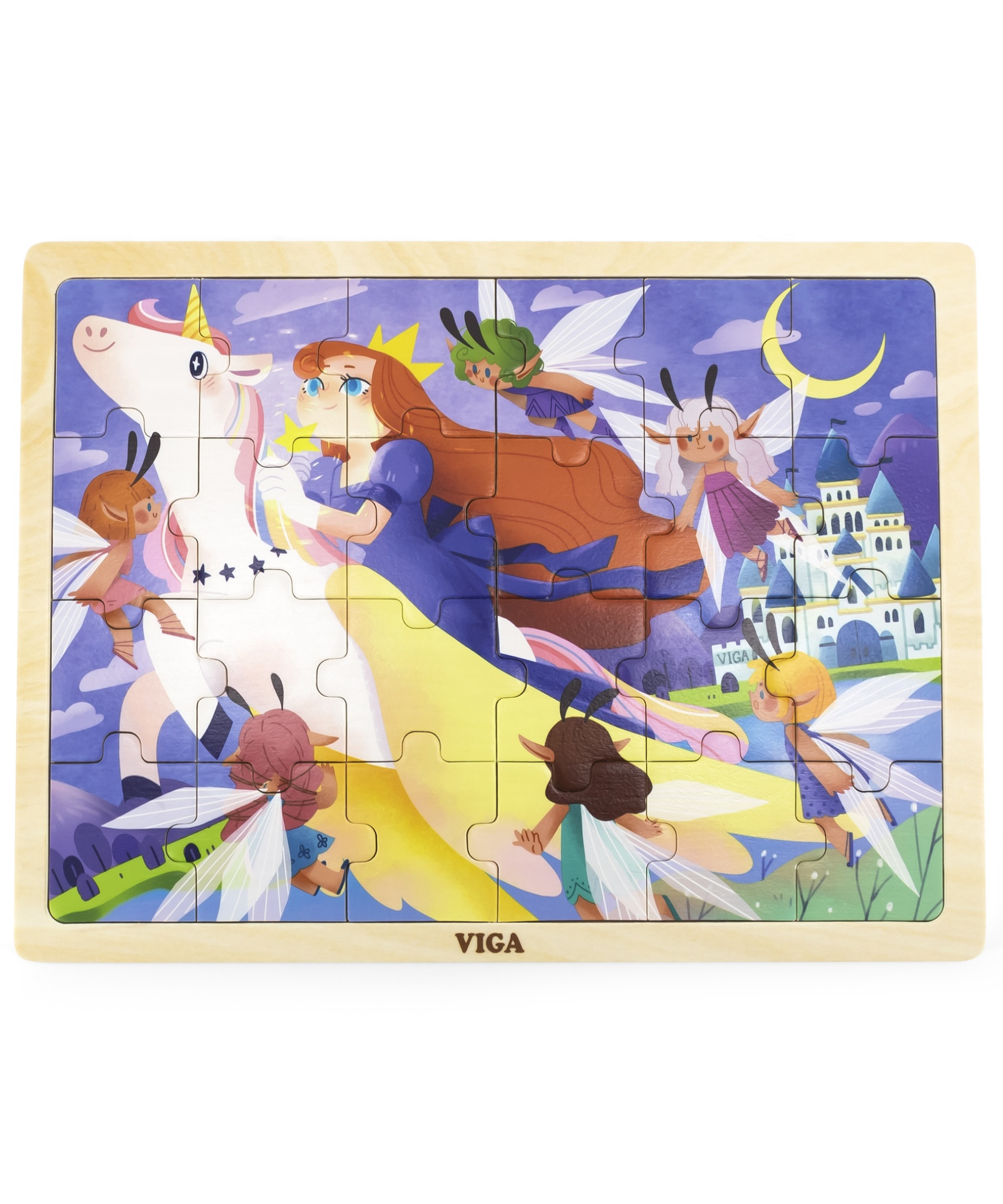 لعبة أحجية الصور المقطوعة من فيجا فيري تيل، مكونة من 24 قطعة، لعبة مونتيسوري الخشبية، تنمي المهارات الحسية والإدراكية والحركية الدقيقة، لعبة تعليمية للأطفال غير سامة وصديقة للبيئة، مناسبة للأولاد والبنات من عمر سنتين فما فوق