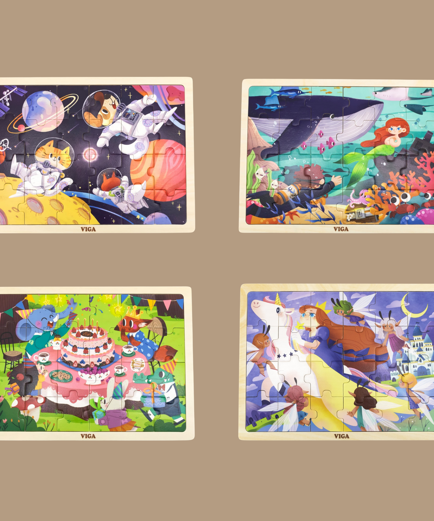 لعبة أحجية الصور المقطوعة من فيجا فيري تيل، مكونة من 24 قطعة، لعبة مونتيسوري الخشبية، تنمي المهارات الحسية والإدراكية والحركية الدقيقة، لعبة تعليمية للأطفال غير سامة وصديقة للبيئة، مناسبة للأولاد والبنات من عمر سنتين فما فوق