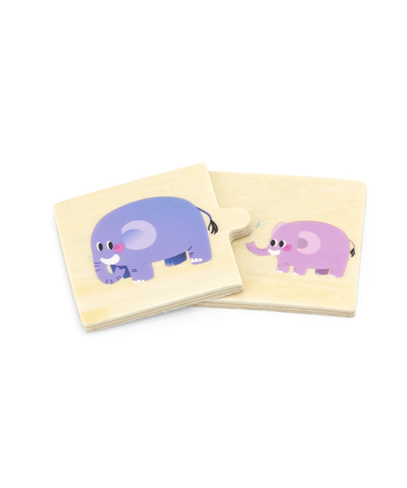 Viga Mom & Baby, 24 Piece Mix & Match Puzzle, Montessori Wooden Toy, Develops Sensory, Cognitive & Fine Motor Skills, Non-Toxic & Eco-friendly Kids Educational Toy, Suitable for Children Aged 18M+