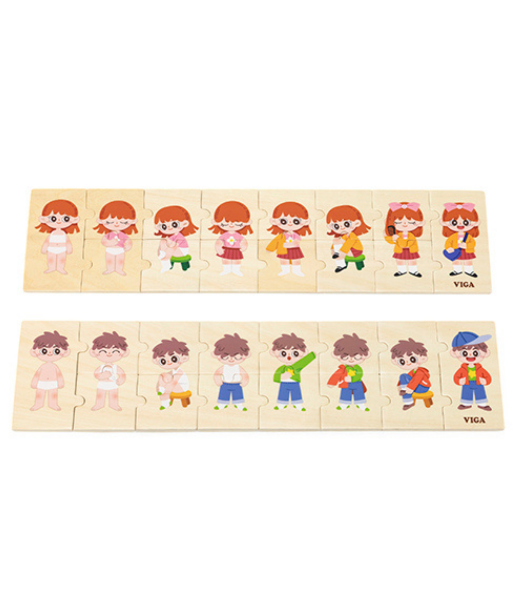 لعبة فيجا لربط الملابس، أحجية مكونة من 28 قطعة، لعبة مونتيسوري خشبية، تُنمّي المهارات الحسية والإدراكية والحركية الدقيقة، غير سامة وصديقة للبيئة، للأطفال من عمر 18 شهرًا فما فوق