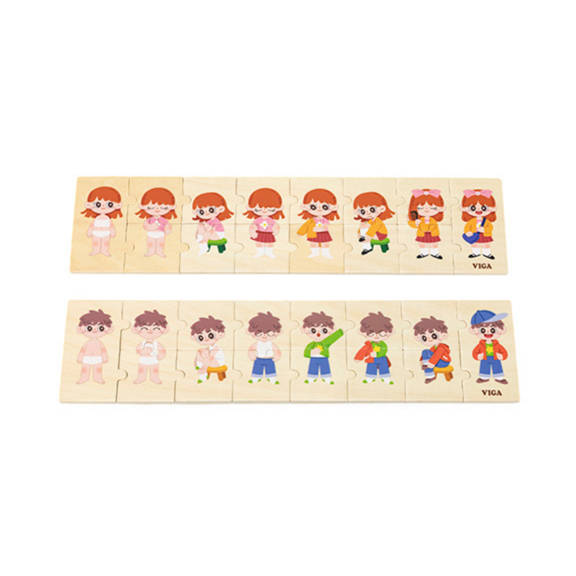 لعبة فيجا لربط الملابس، أحجية مكونة من 28 قطعة، لعبة مونتيسوري خشبية، تُنمّي المهارات الحسية والإدراكية والحركية الدقيقة، غير سامة وصديقة للبيئة، للأطفال من عمر 18 شهرًا فما فوق