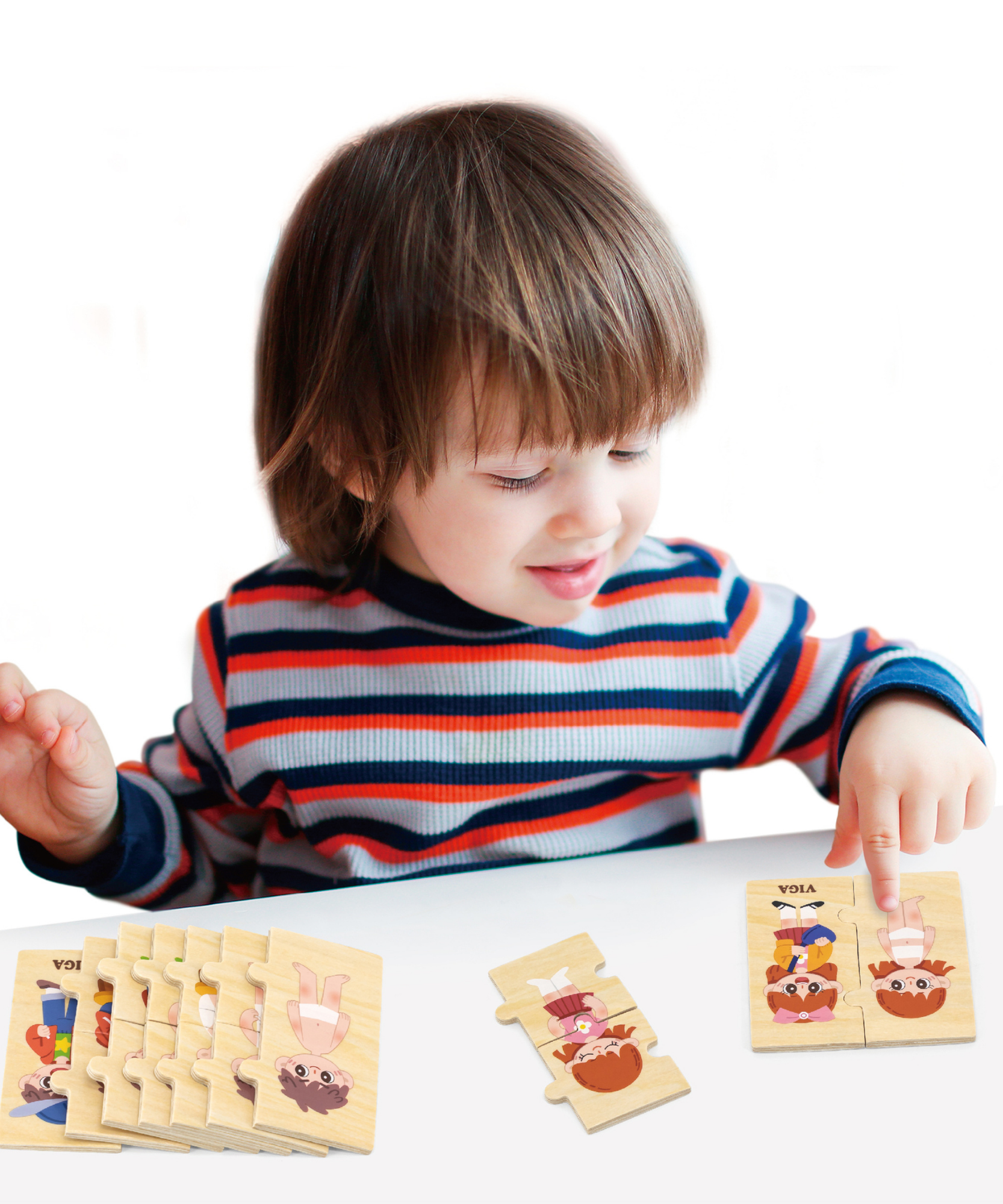 لعبة فيجا لربط الملابس، أحجية مكونة من 28 قطعة، لعبة مونتيسوري خشبية، تُنمّي المهارات الحسية والإدراكية والحركية الدقيقة، غير سامة وصديقة للبيئة، للأطفال من عمر 18 شهرًا فما فوق