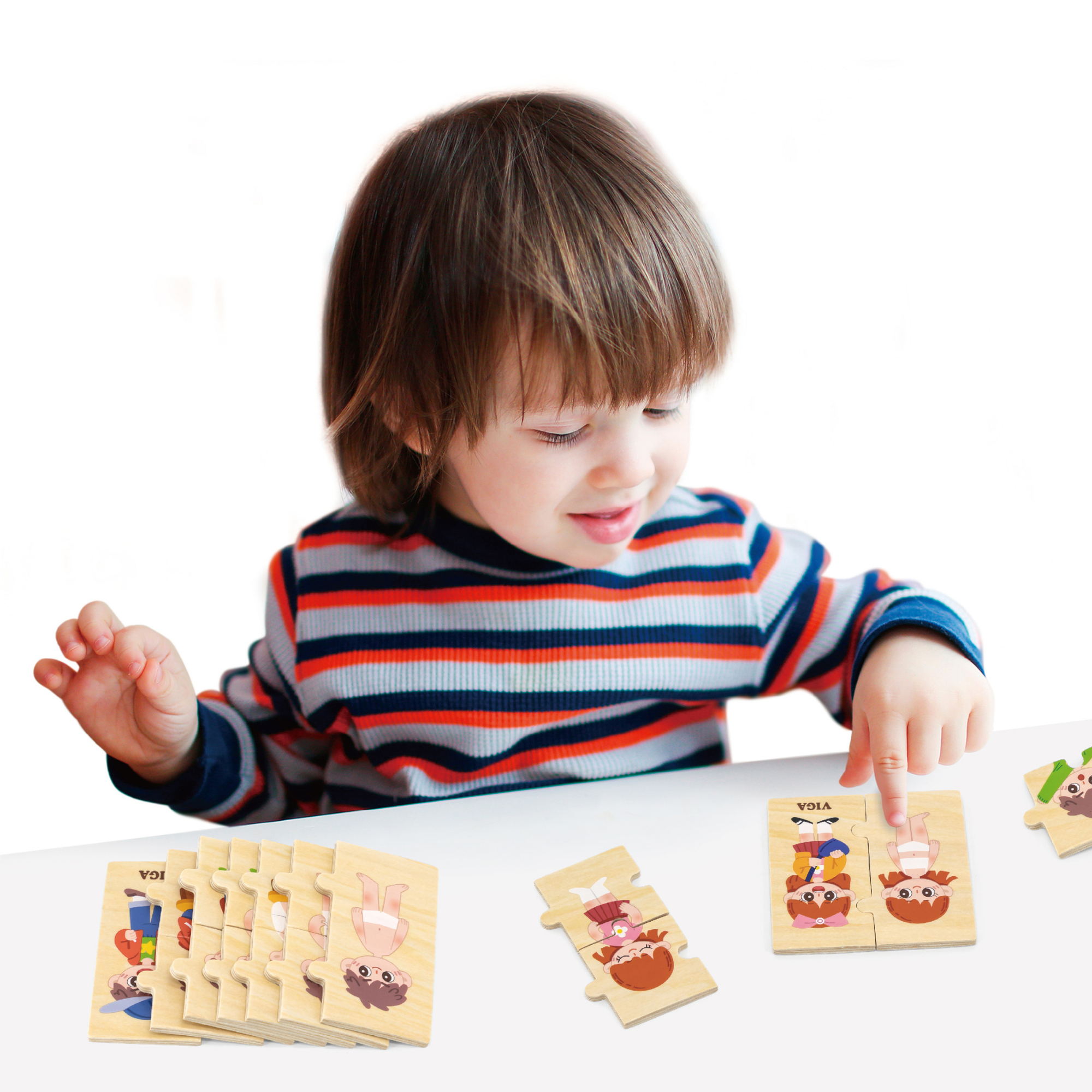 لعبة فيجا لربط الملابس، أحجية مكونة من 28 قطعة، لعبة مونتيسوري خشبية، تُنمّي المهارات الحسية والإدراكية والحركية الدقيقة، غير سامة وصديقة للبيئة، للأطفال من عمر 18 شهرًا فما فوق