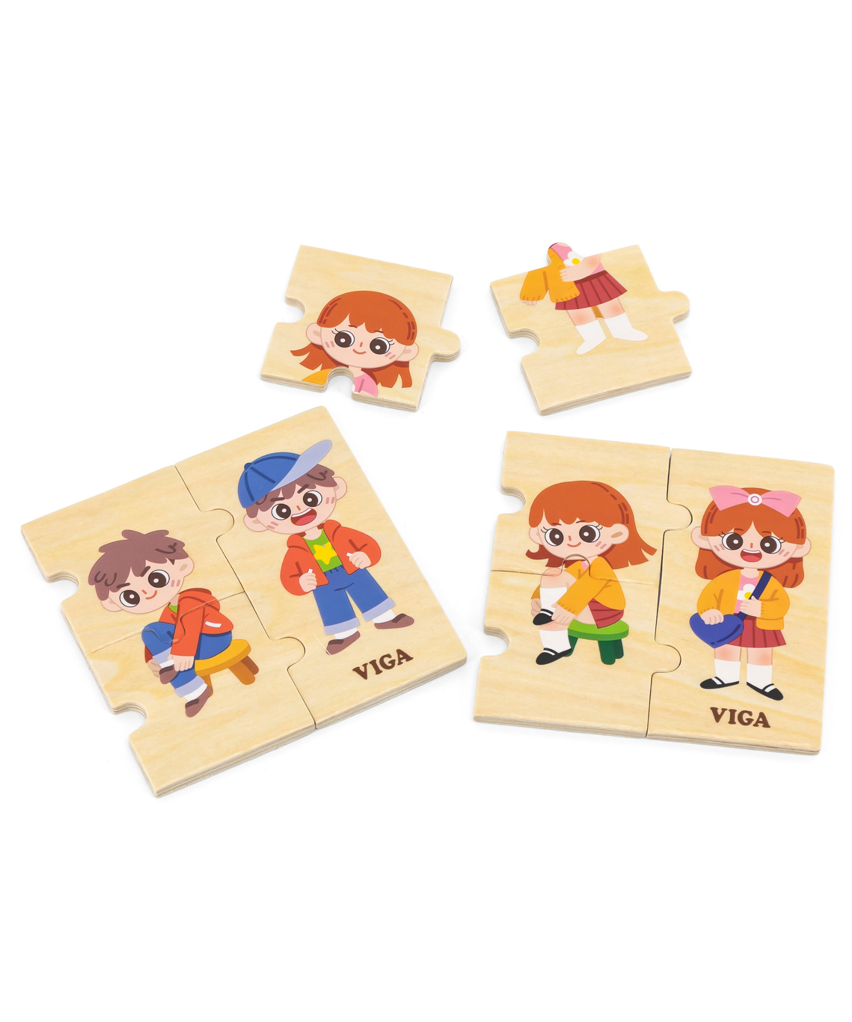 لعبة فيجا لربط الملابس، أحجية مكونة من 28 قطعة، لعبة مونتيسوري خشبية، تُنمّي المهارات الحسية والإدراكية والحركية الدقيقة، غير سامة وصديقة للبيئة، للأطفال من عمر 18 شهرًا فما فوق