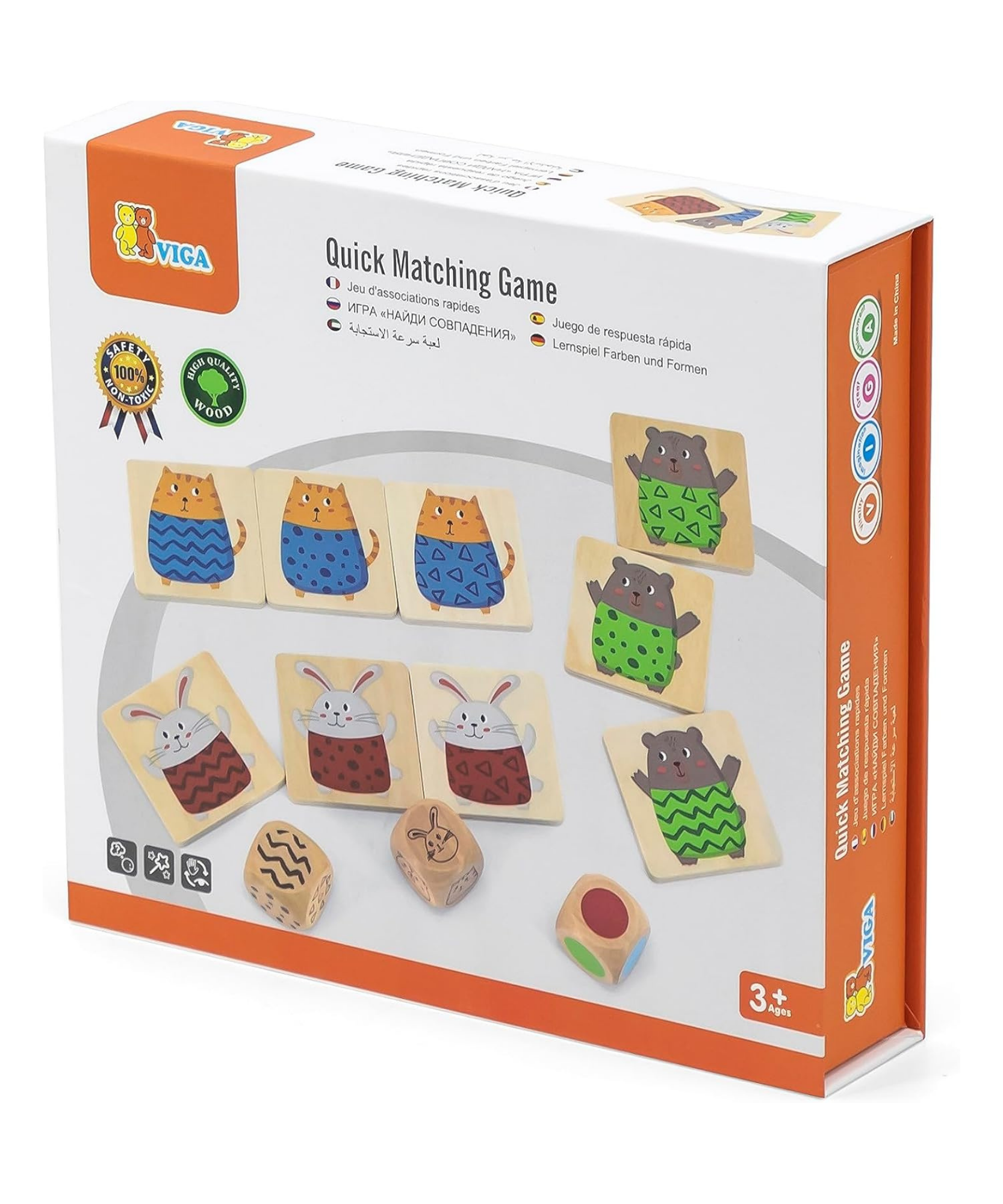 لعبة فيجا سريعة الاستجابة، لعبة مونتيسوري الخشبية للسرعة البصرية والتعرف على الأنماط، تُنمّي التنسيق بين اليد والعين والتركيز، لعبة تعليمية صديقة للبيئة وغير سامة، للأطفال من سن 3 سنوات فما فوق