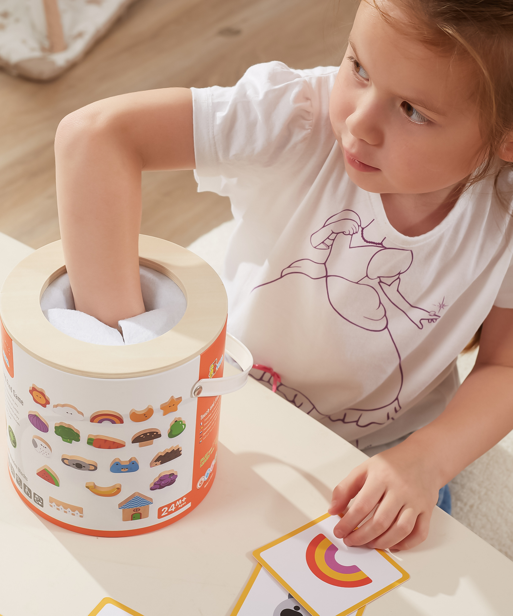 Viga Touch & Find, 20 Piece Matching Puzzle, Montessori Wooden Toy, Develops Sensory, Cognitive & Fine Motor Skills, Non-Toxic & Eco-friendly Kids Educational Toy, Suitable for Children Aged 3Y+