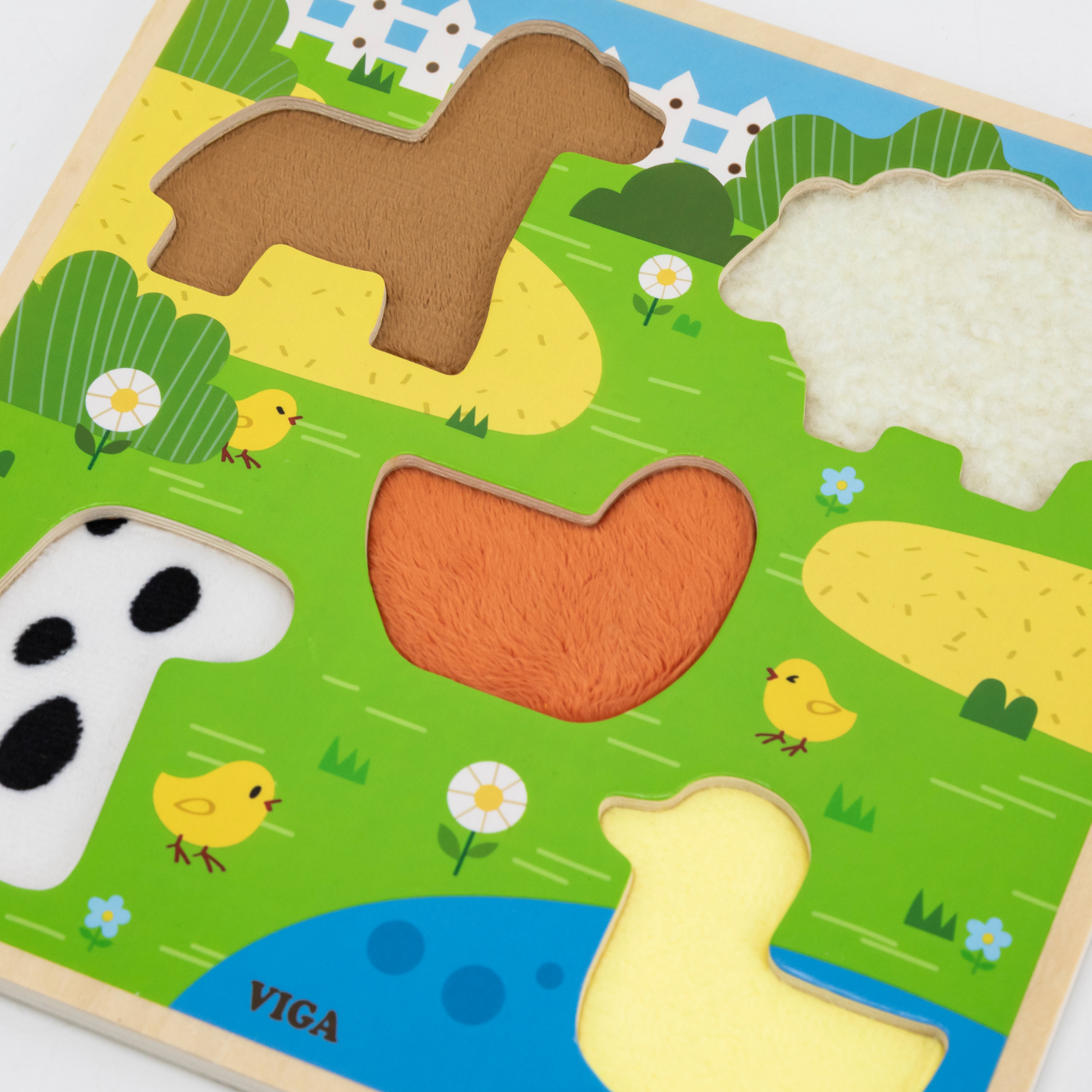 مزرعة فيجا، أحجية مكعبات من 5 قطع، لعبة مونتيسوري الخشبية، تنمي المهارات الحسية والإدراكية والحركية الدقيقة، لعبة تعليمية للأطفال غير سامة وصديقة للبيئة، مناسبة للأولاد والبنات من سن 18 شهرًا فما فوق
