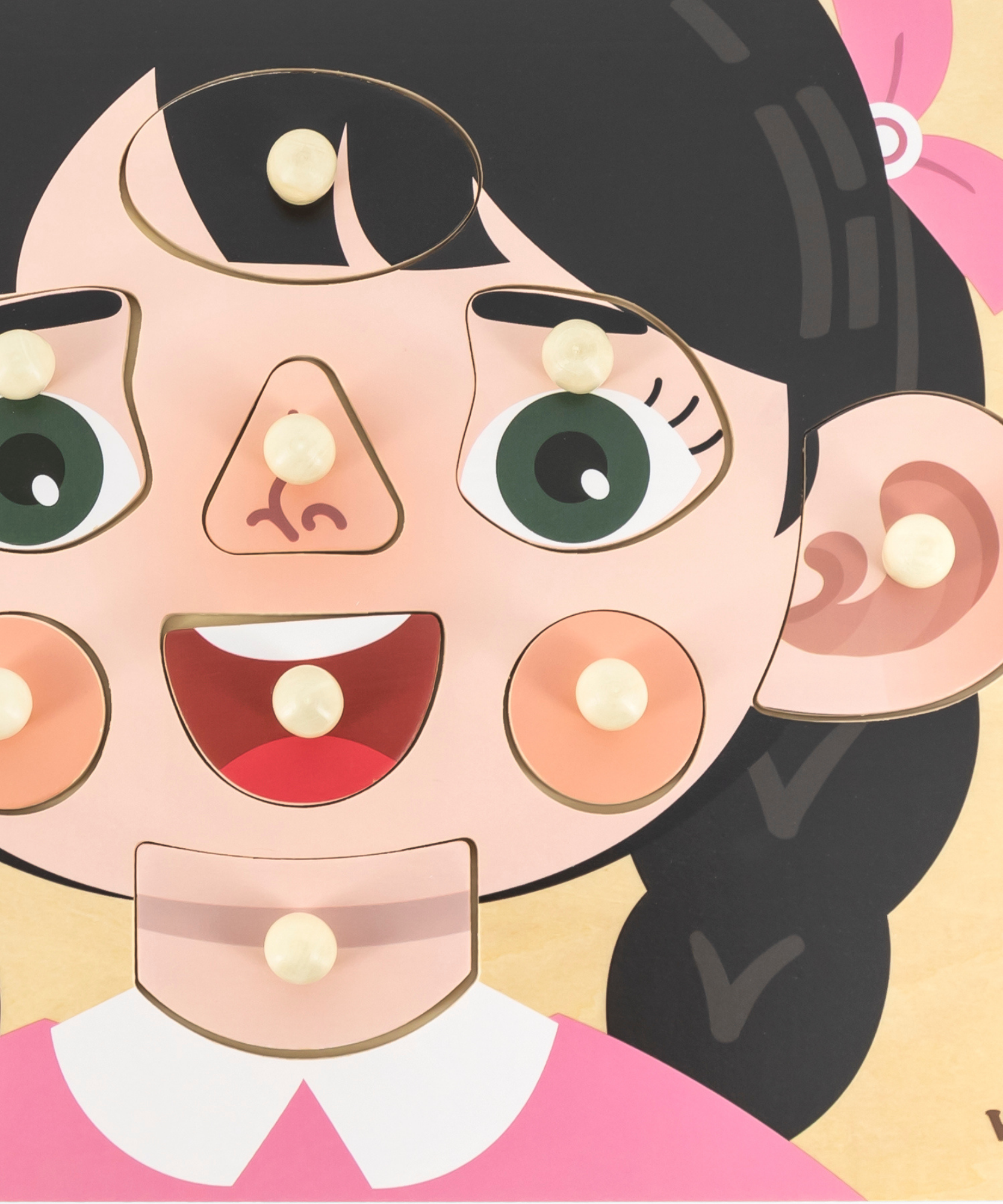 لعبة فيجا للبنات، أحجية بمقبض من 10 قطع، لعبة مونتيسوري خشبية، تنمي المهارات الحسية والإدراكية والحركية الدقيقة، لعبة تعليمية للأطفال غير سامة وصديقة للبيئة، مناسبة للأولاد والبنات من سن 18 شهرًا فما فوق