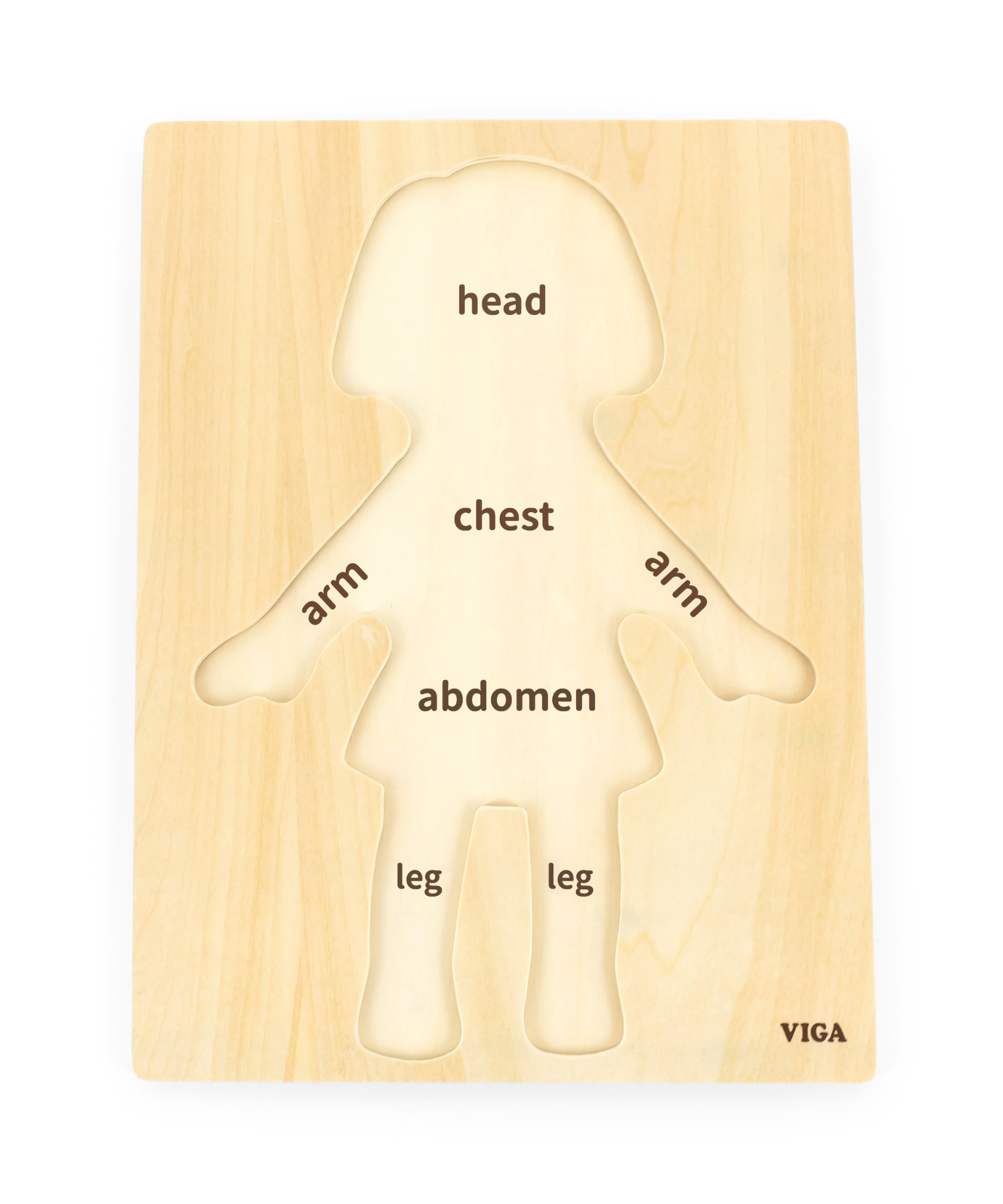 لعبة أحجية مقبض الجسم للبنات من فيجا، مكونة من 7 قطع، لعبة مونتيسوري الخشبية، تنمي المهارات الحسية والإدراكية والحركية الدقيقة، لعبة تعليمية للأطفال غير سامة وصديقة للبيئة، مناسبة للأولاد والبنات من سن 18 شهرًا فما فوق