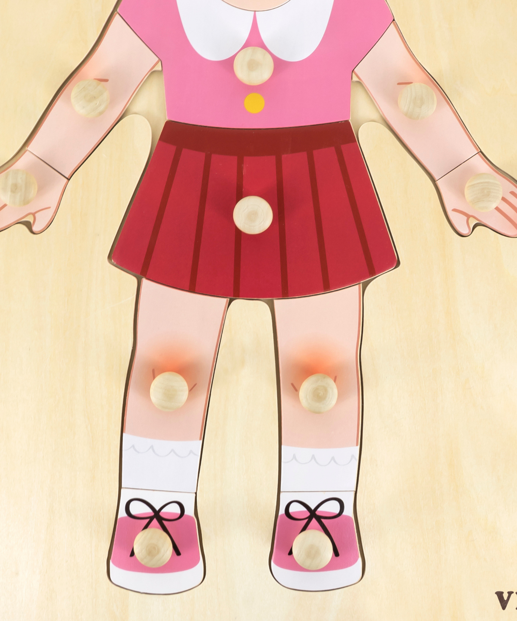 لعبة أحجية مقبض الجسم للبنات من فيجا، مكونة من 12 قطعة، لعبة مونتيسوري الخشبية، تنمي المهارات الحسية والإدراكية والحركية الدقيقة، لعبة تعليمية للأطفال غير سامة وصديقة للبيئة، مناسبة للأولاد والبنات من سن 18 شهرًا فما فوق