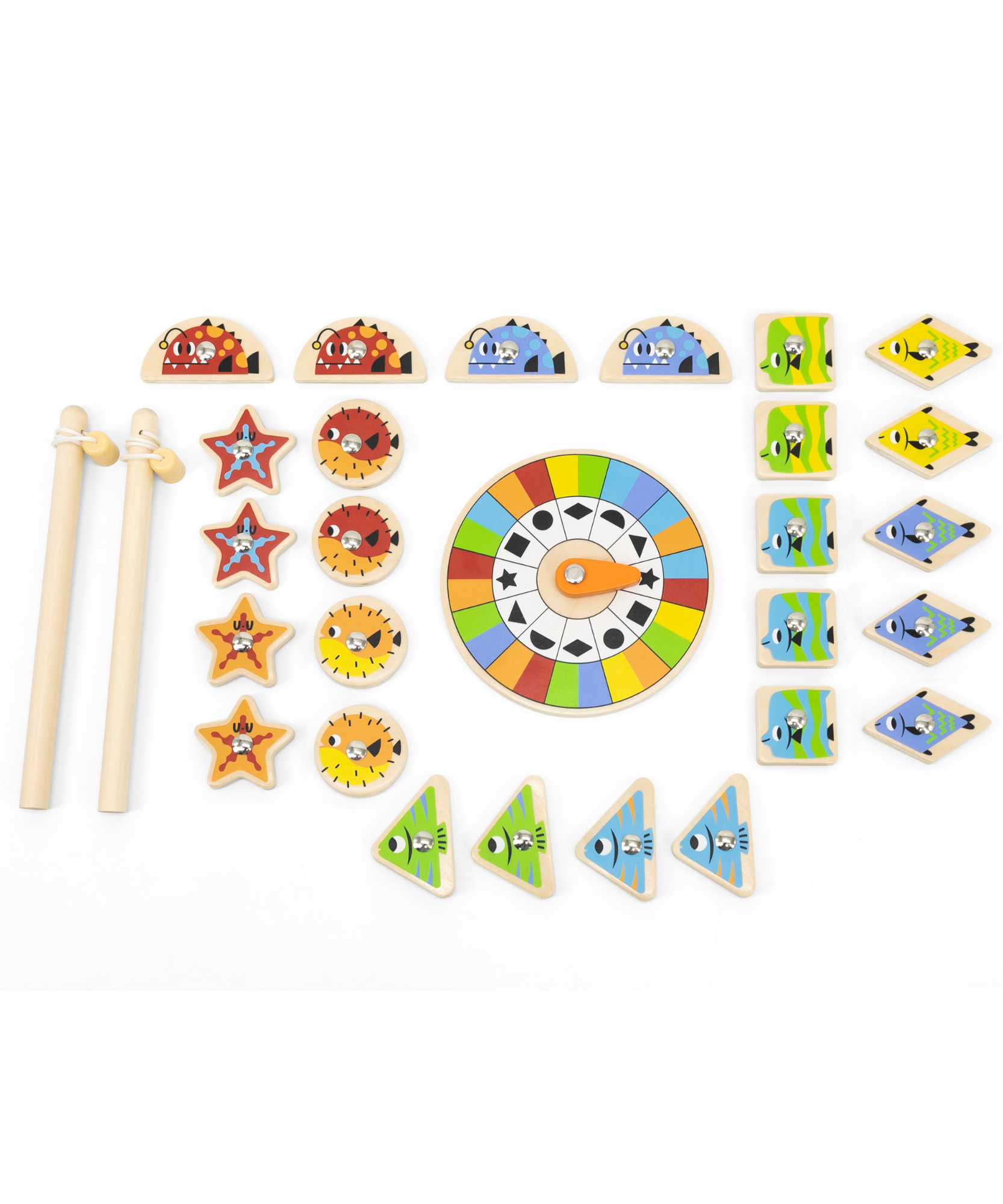 لعبة فيجا لصيد الأسماك، 26 قطعة من الألغاز المغناطيسية، لعبة مونتيسوري الخشبية، تنمي المهارات الحسية والإدراكية والحركية الدقيقة، لعبة تعليمية للأطفال غير سامة وصديقة للبيئة، مناسبة للأطفال من سن 18 شهرًا فما فوق