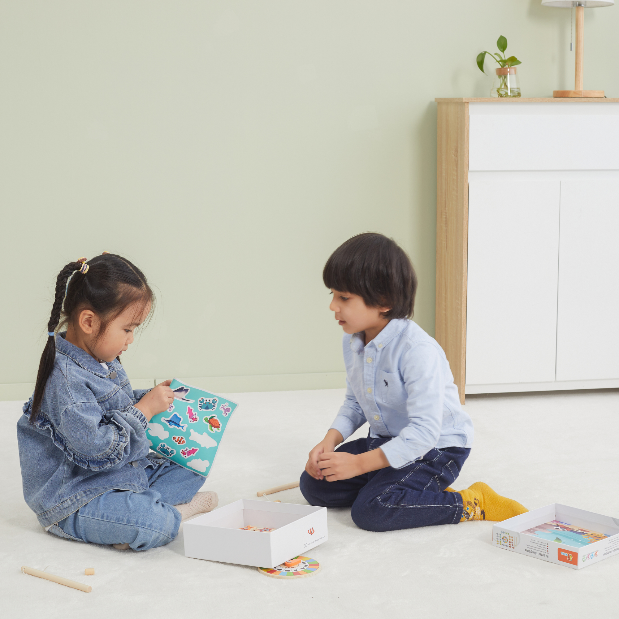 لعبة فيجا لصيد الأسماك، 26 قطعة من الألغاز المغناطيسية، لعبة مونتيسوري الخشبية، تنمي المهارات الحسية والإدراكية والحركية الدقيقة، لعبة تعليمية للأطفال غير سامة وصديقة للبيئة، مناسبة للأطفال من سن 18 شهرًا فما فوق