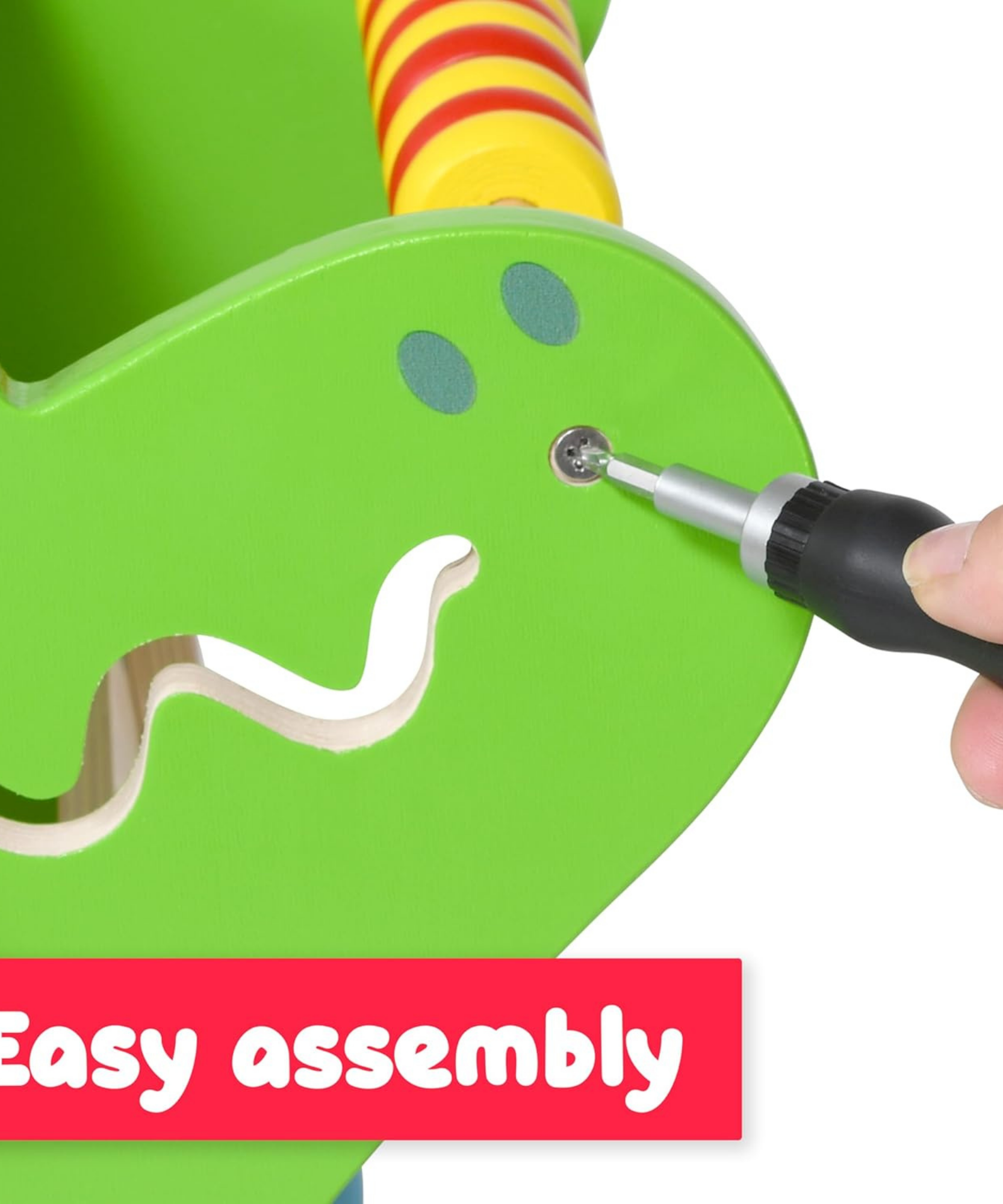 Viga Crocodile Toddler Activity Walker, 1 Piece Multifunctional Montessori Wooden Toy, Develops Motor Skills, Balance & Sensory Exploration, Non-Toxic & Eco-Friendly Educational Push Toy, Ages 1+