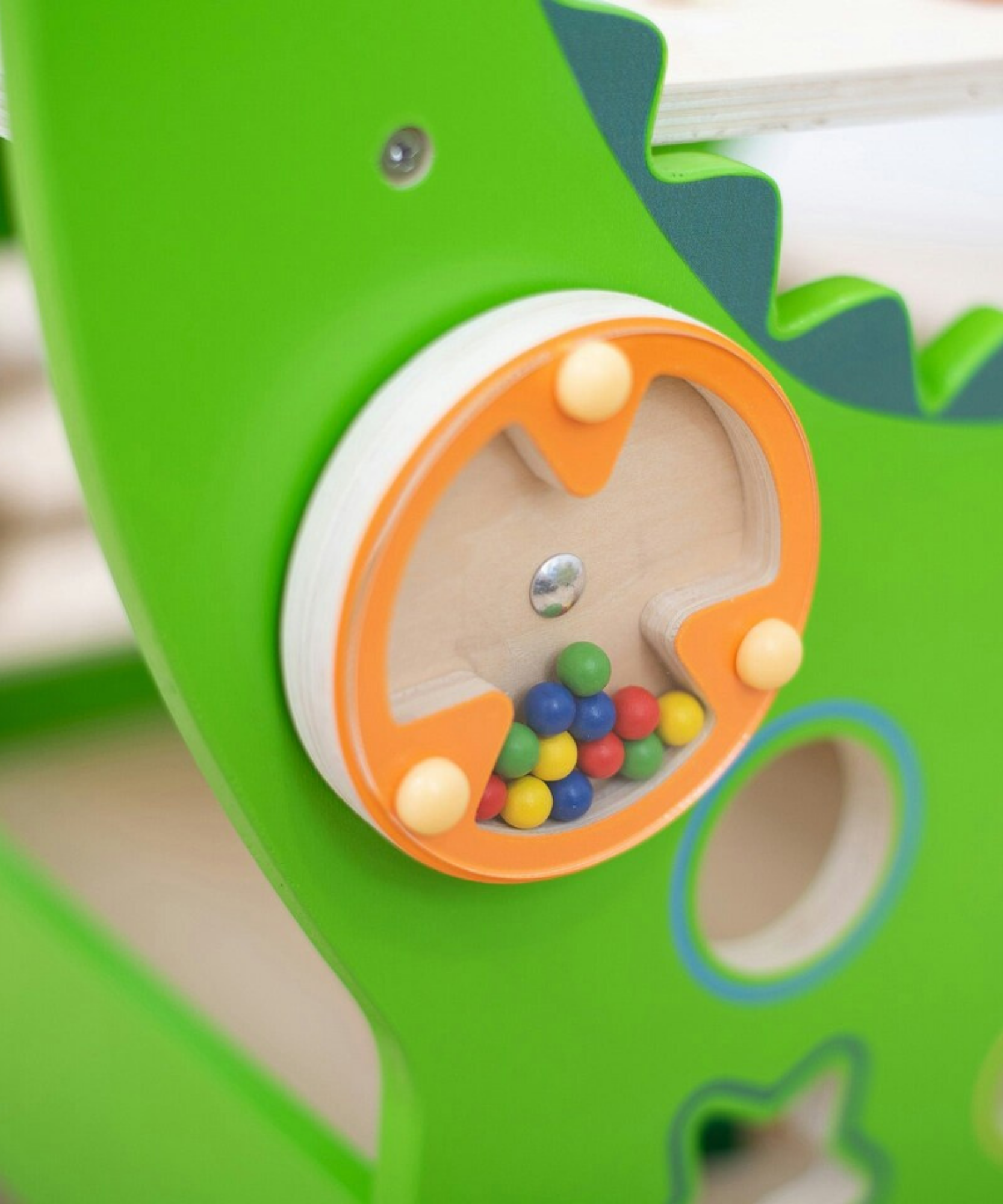 Viga Crocodile Toddler Activity Walker, 1 Piece Multifunctional Montessori Wooden Toy, Develops Motor Skills, Balance & Sensory Exploration, Non-Toxic & Eco-Friendly Educational Push Toy, Ages 1+