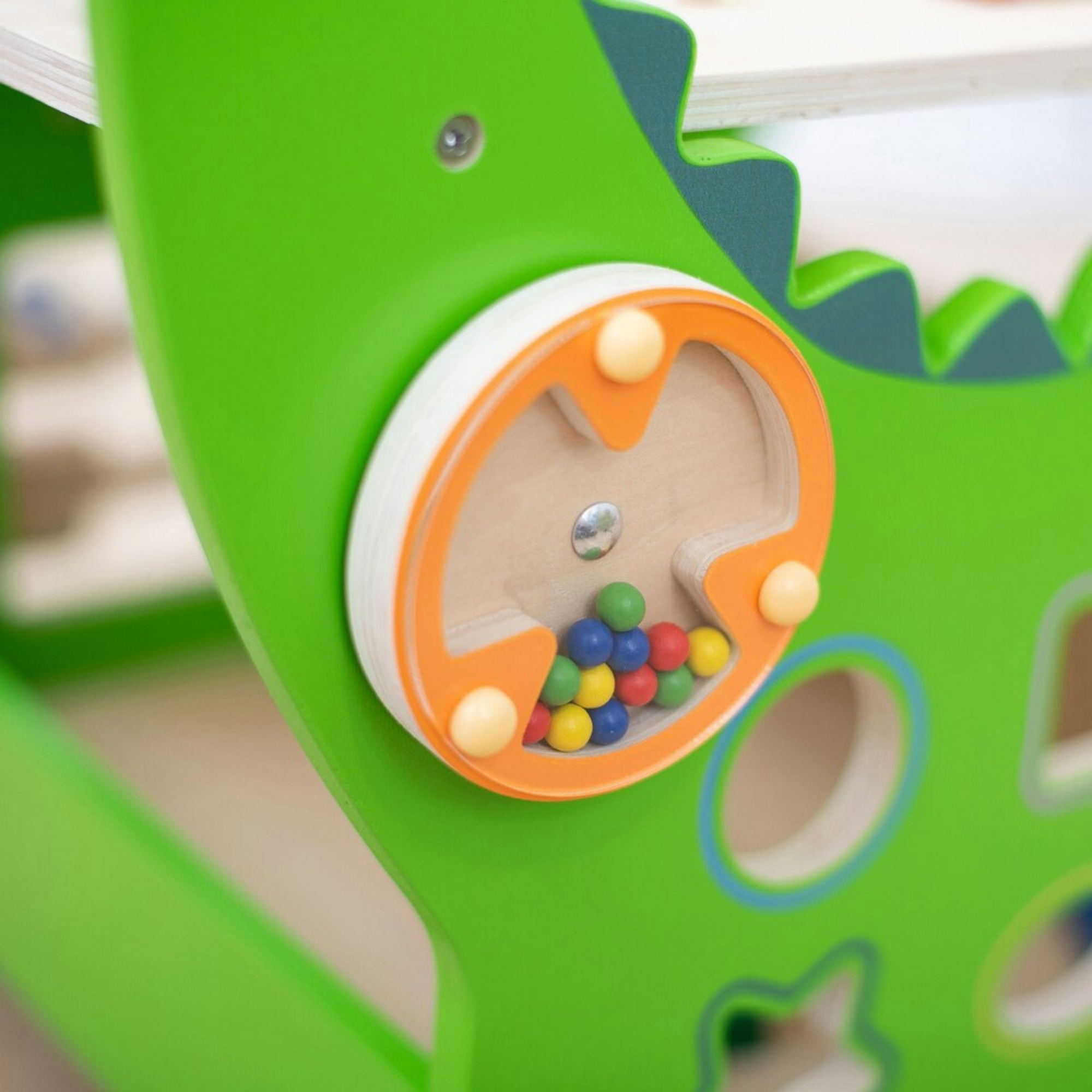 Viga Crocodile Toddler Activity Walker, 1 Piece Multifunctional Montessori Wooden Toy, Develops Motor Skills, Balance & Sensory Exploration, Non-Toxic & Eco-Friendly Educational Push Toy, Ages 1+