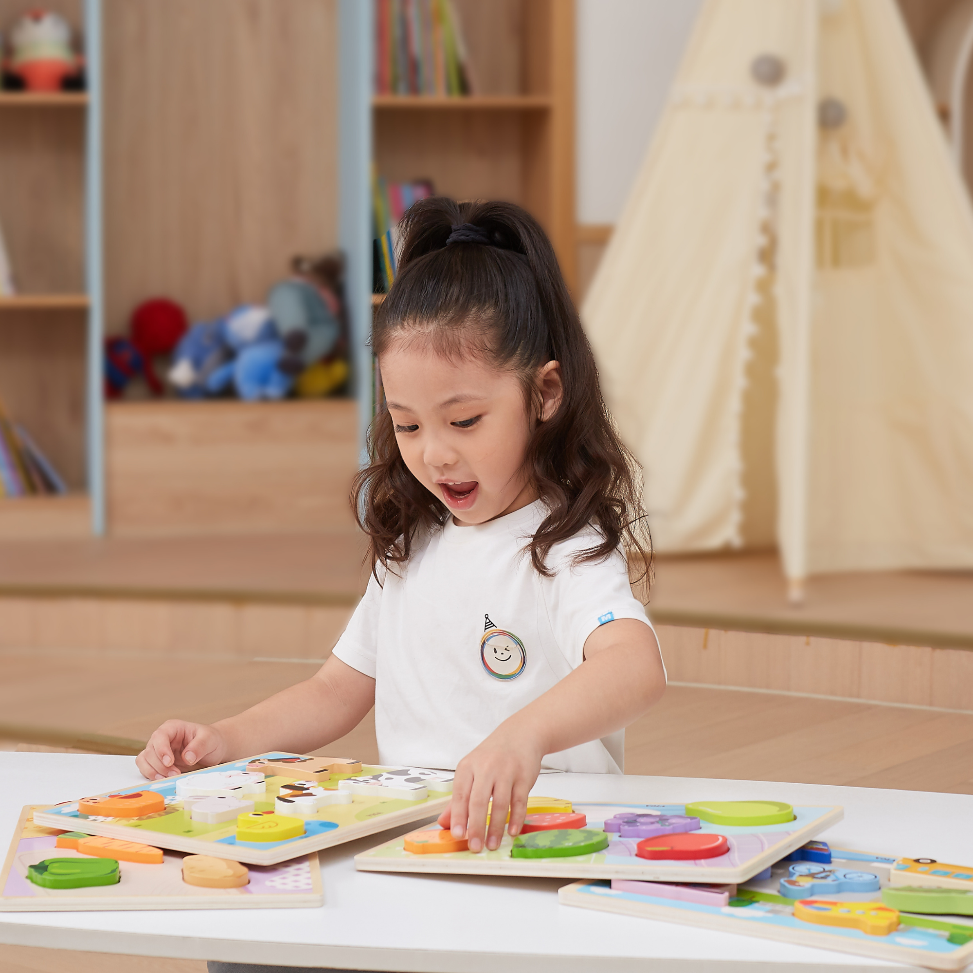 Viga Modes of Transport, 7 Piece Block Puzzle, Montessori Wooden Toy, Develops Sensory, Cognitive & Fine Motor Skills, Non-Toxic & Eco-friendly Kids Educational Toy, Suitable for Children Aged 18M+