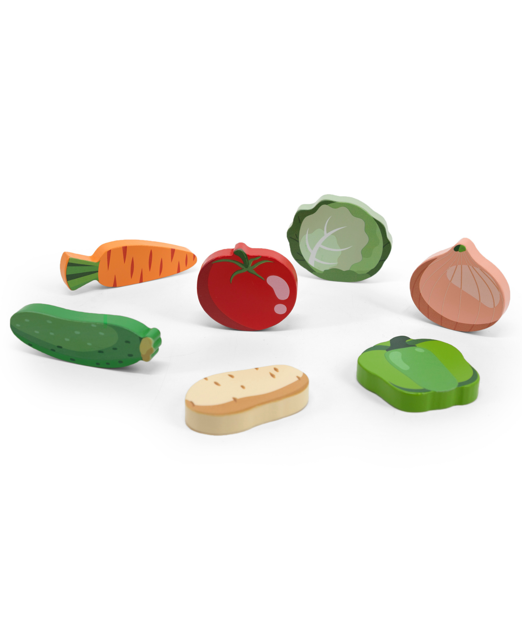 Viga Vegetables, 7 Piece Block Puzzle, Montessori Wooden Toy, Develops Sensory, Cognitive & Fine Motor Skills, Non-Toxic & Eco-friendly Kids Educational Toy, Suitable for Boys and Girls Aged 18M+
