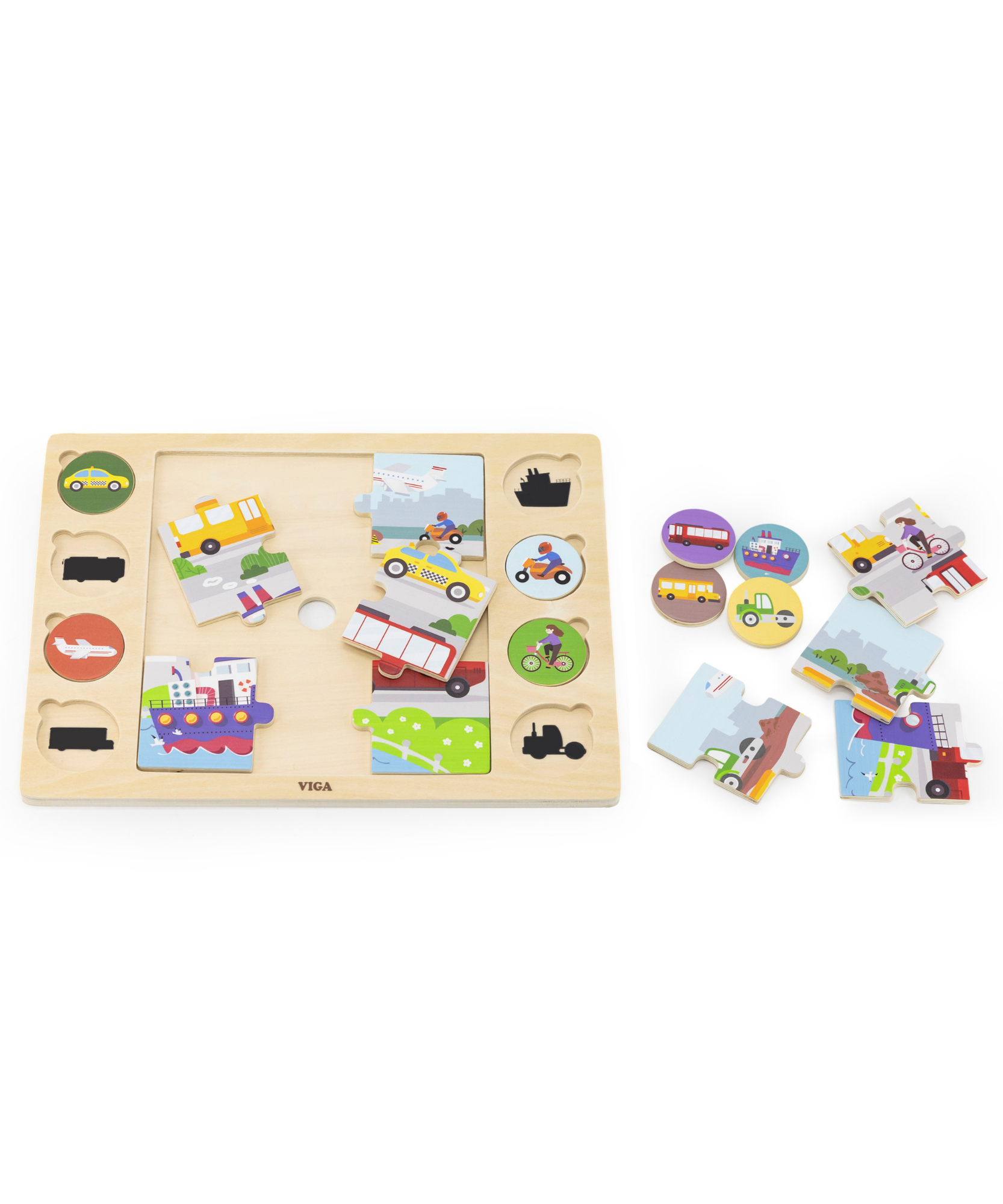 لعبة فيجا موديز أوف ترانسبورتيشن، أحجية الصور المقطوعة من 17 قطعة، لعبة مونتيسوري الخشبية، تُنمّي المهارات الحسية والإدراكية والحركية الدقيقة، لعبة تعليمية للأطفال غير سامة وصديقة للبيئة، مناسبة للأطفال من سن 18 شهرًا فما فوق