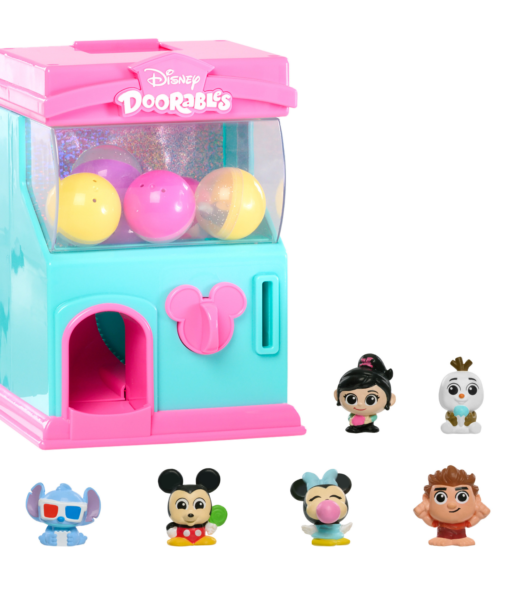 Disney Doorables Squish’Alots Squish Machine with 6 Collectible Blind Bag Mini Action Figures, 1 Inch (2.5 cm) Toy Figurines, Officially Licensed Kids Toy for Ages 5 & Up by Just Play