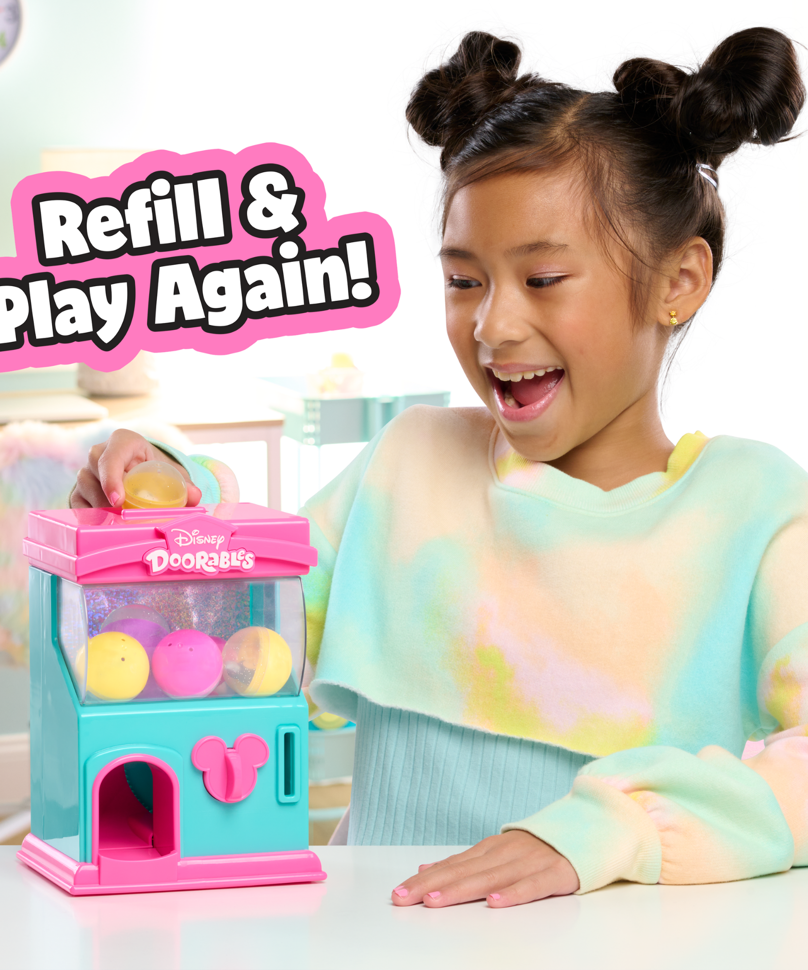 Disney Doorables Squish’Alots Squish Machine with 6 Collectible Blind Bag Mini Action Figures, 1 Inch (2.5 cm) Toy Figurines, Officially Licensed Kids Toy for Ages 5 & Up by Just Play