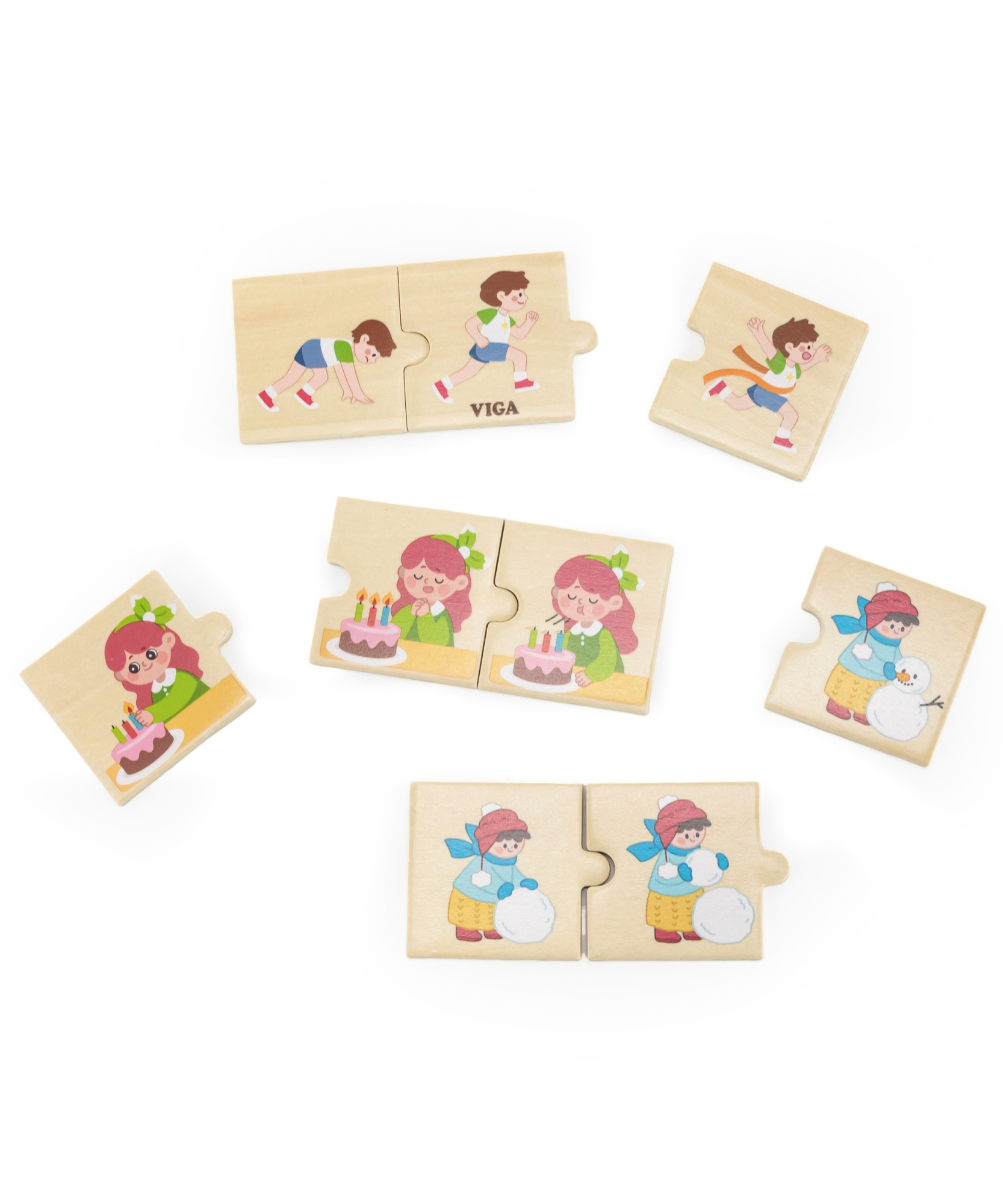 تسلسلات فيجا المنطقية، نشاط يومي، أحجية مطابقة ومزج من 24 قطعة، لعبة مونتيسوري خشبية، تُنمّي المهارات الحسية والإدراكية والحركية الدقيقة، لعبة تعليمية غير سامة وصديقة للبيئة للأطفال، من عمر 18 شهرًا فما فوق