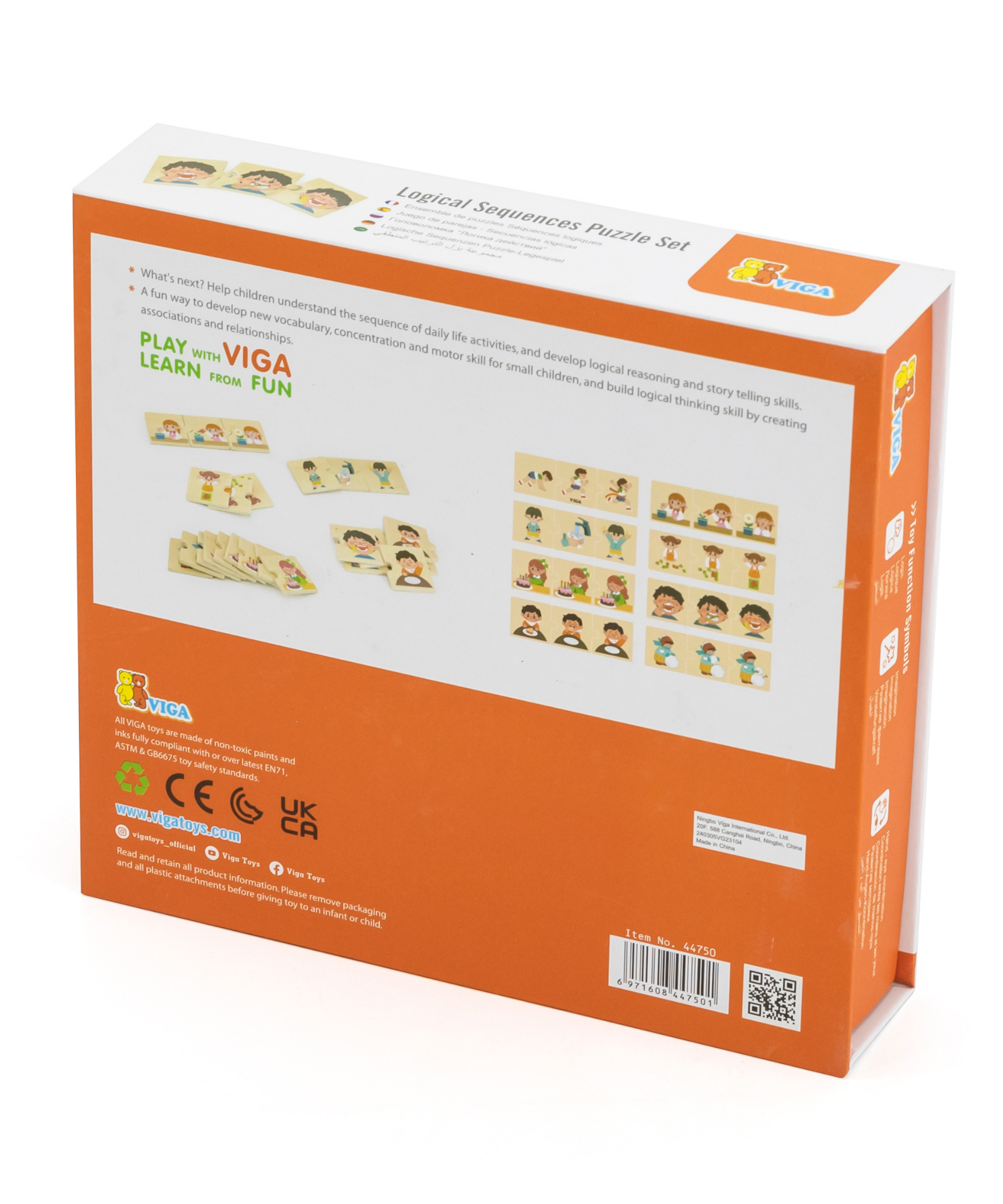 تسلسلات فيجا المنطقية، نشاط يومي، أحجية مطابقة ومزج من 24 قطعة، لعبة مونتيسوري خشبية، تُنمّي المهارات الحسية والإدراكية والحركية الدقيقة، لعبة تعليمية غير سامة وصديقة للبيئة للأطفال، من عمر 18 شهرًا فما فوق