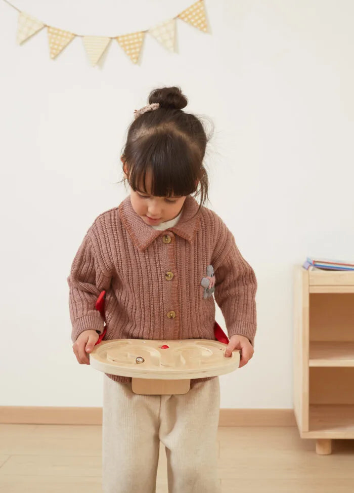 لعبة توازن الجسم من فيجا، أحجية الكرة في المتاهة، لعبة مونتيسوري الخشبية، تُنمّي المهارات الحسية والإدراكية والحركية الدقيقة، لعبة تعليمية للأطفال غير سامة وصديقة للبيئة، مناسبة للأولاد والبنات من عمر 3 سنوات فما فوق