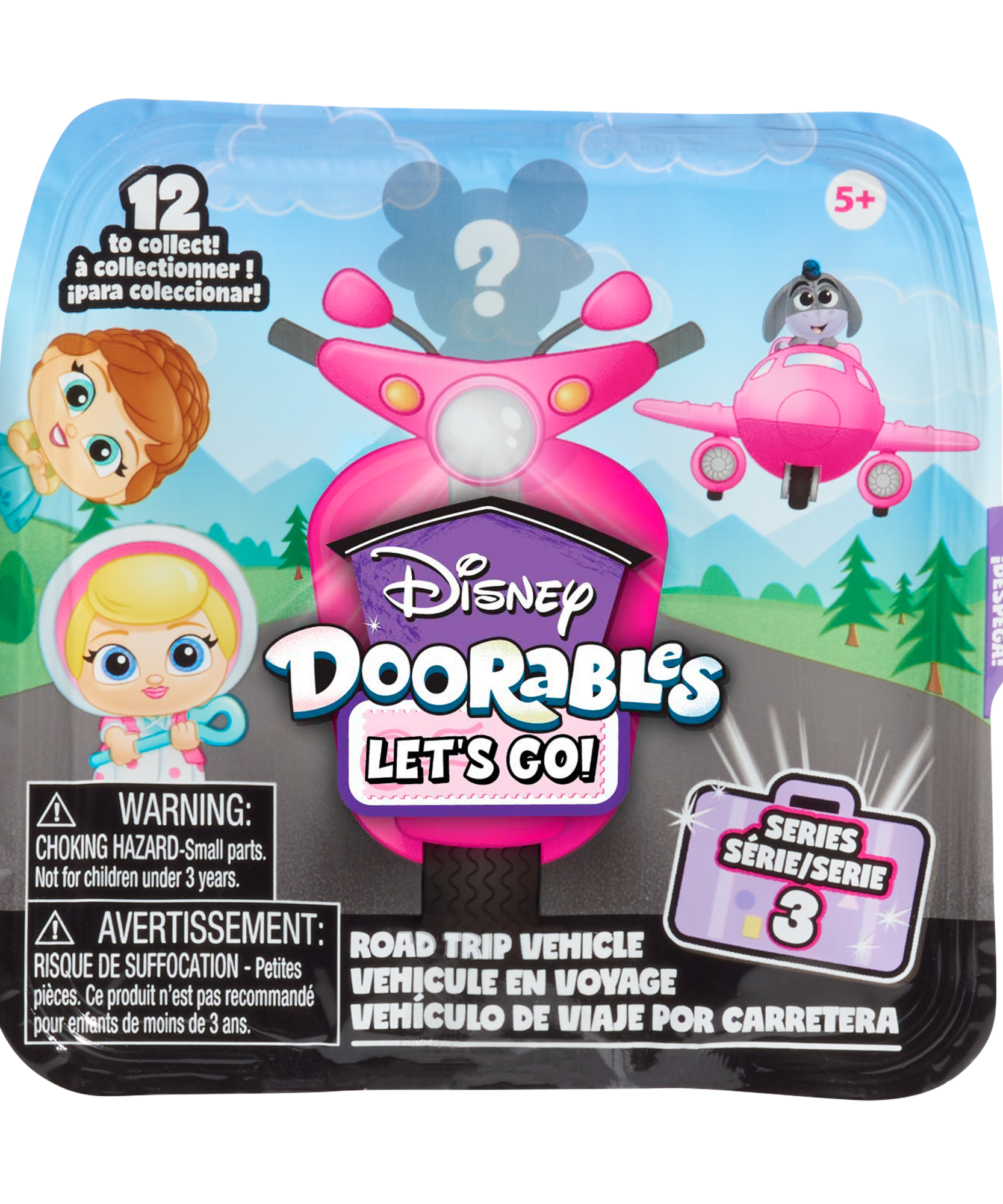 مجموعة ديزني دورابلز ليتس جو سيريز 3 "مركبات رحلات الطرق" شخصيات مصغرة قابلة للتجميع، 1.5 بوصة (3.8 سم) من التماثيل الصغيرة ومجموعة لعب المركبات، لعبة أطفال مرخصة رسميًا للأعمار من 5 سنوات فما فوق من جاست بلاي