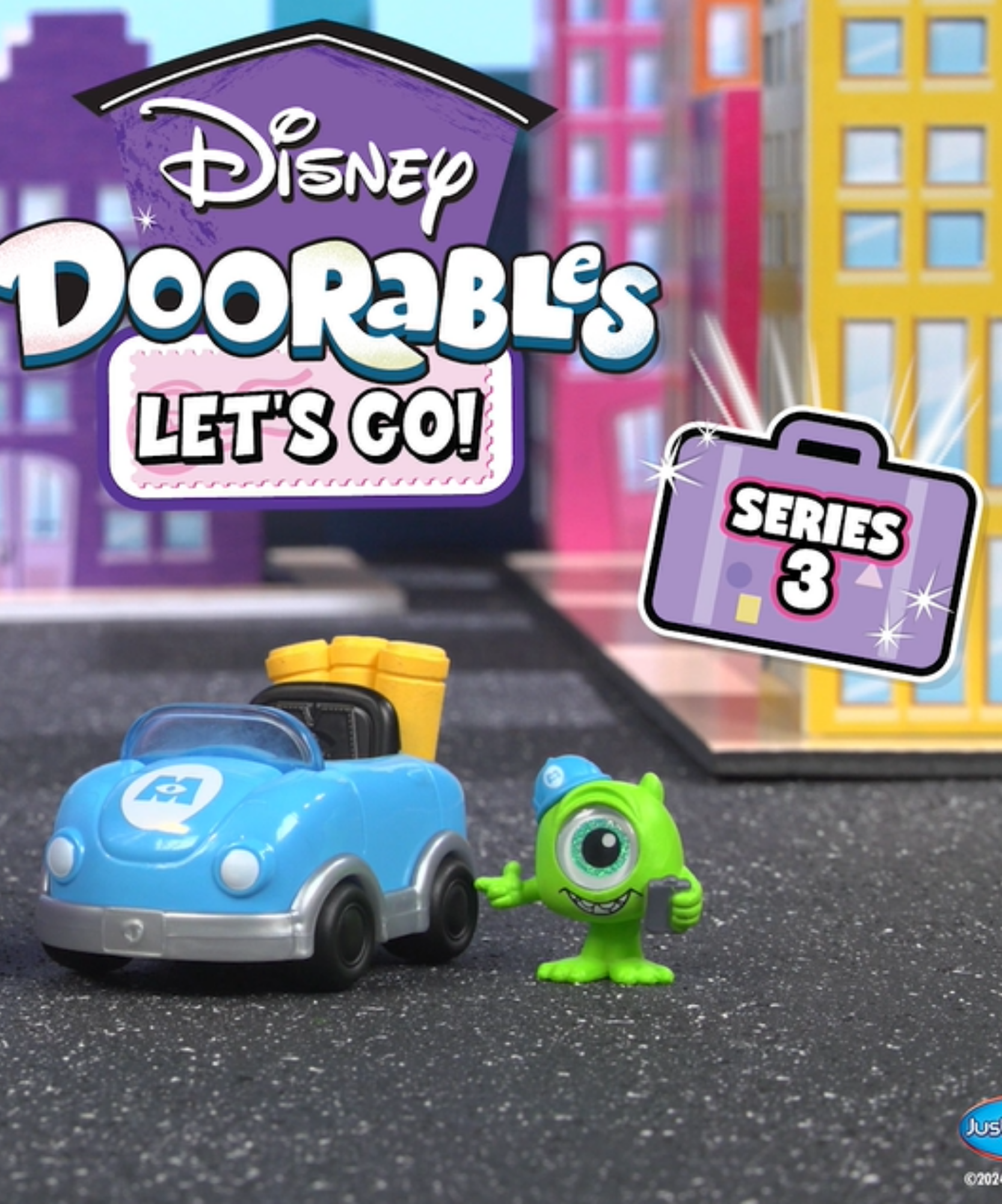 مجموعة ديزني دورابلز ليتس جو سيريز 3 "مركبات رحلات الطرق" شخصيات مصغرة قابلة للتجميع، 1.5 بوصة (3.8 سم) من التماثيل الصغيرة ومجموعة لعب المركبات، لعبة أطفال مرخصة رسميًا للأعمار من 5 سنوات فما فوق من جاست بلاي