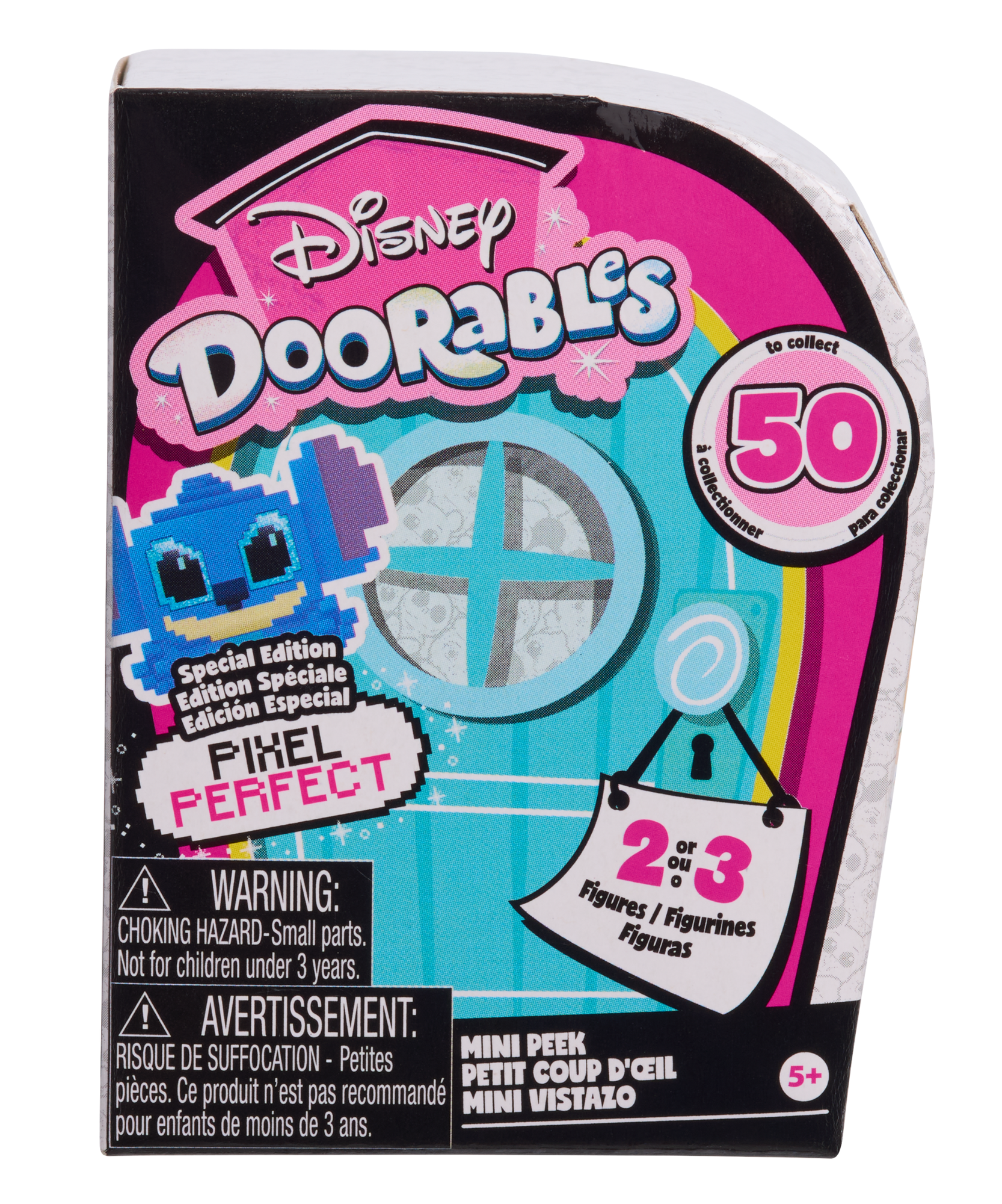 مجموعة ديزني دورابلز ميني بيك بيكسل بيرفكت، شخصيات مصغرة قابلة للتجميع، 1.5 بوصة (3.8 سم)، تتضمن 2-3 شخصيات في كل علبة، لعبة أطفال مرخصة رسميًا للأعمار من 5 سنوات فما فوق من جاست بلاي