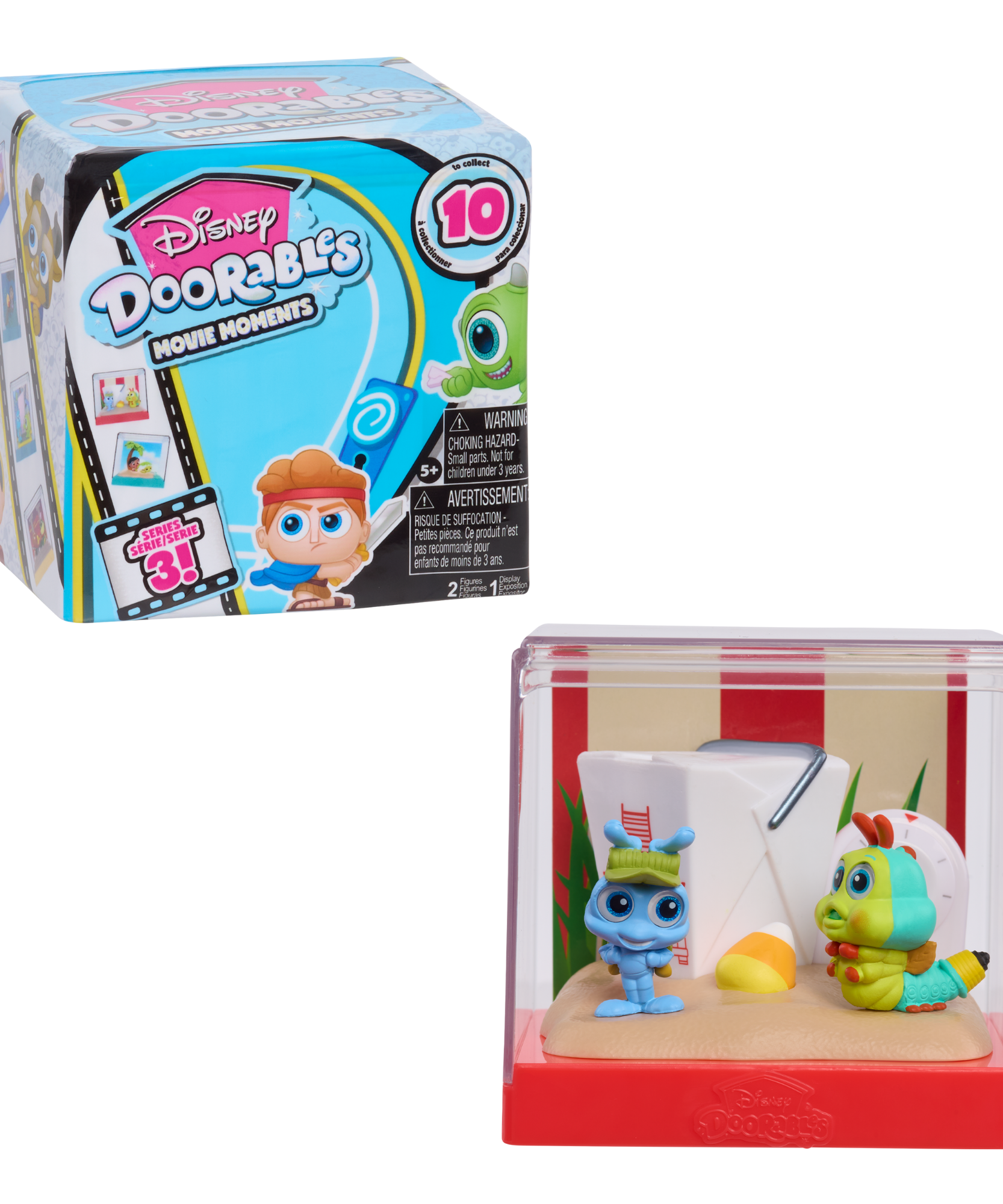 سلسلة لحظات أفلام ديزني دورابلز 3 مع شخصيتين متحركتين مصغرتين قابلتين للتجميع وحقيبة عرض، 1.5 بوصة (3.8 سم) مجسمات لعبة قابلة للتكديس، لعبة أطفال مرخصة رسميًا للأعمار من 5 سنوات فما فوق من جاست بلاي