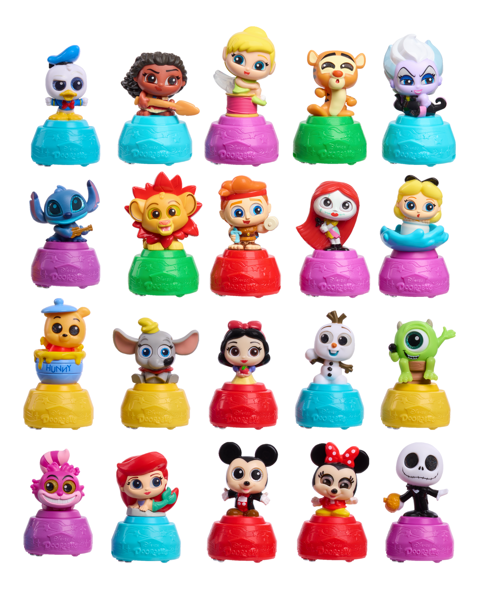 تتميز كبسولات ديزني دورابلز مايكرو موشن سيريز 1 بـ 1 من 12 شخصية متحركة صغيرة قابلة للتجميع، لعبة صغيرة مقاس 1.5 بوصة (3.8 سم)، لعبة أطفال مرخصة رسميًا للأعمار من 5 سنوات فما فوق من جاست بلاي