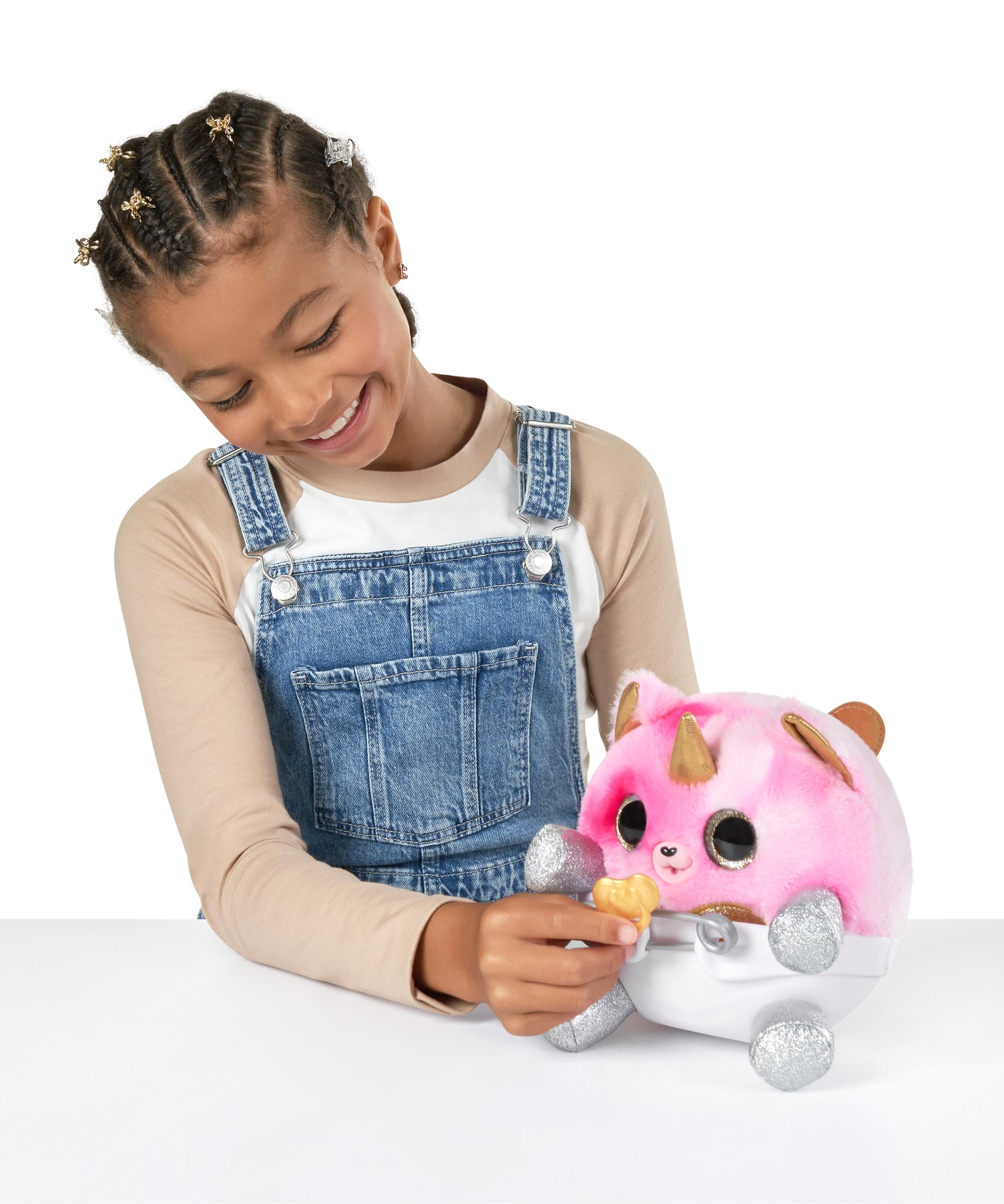 Rainbocorns Adopt-A-Corns Baby Plush Assorted Newborn Surprise Toy with 15+ Surprises, Diaper Egg, Pacifier & Adoption Certificate, Collect All 7 Cute Characters, Gift for Girls Ages 3+