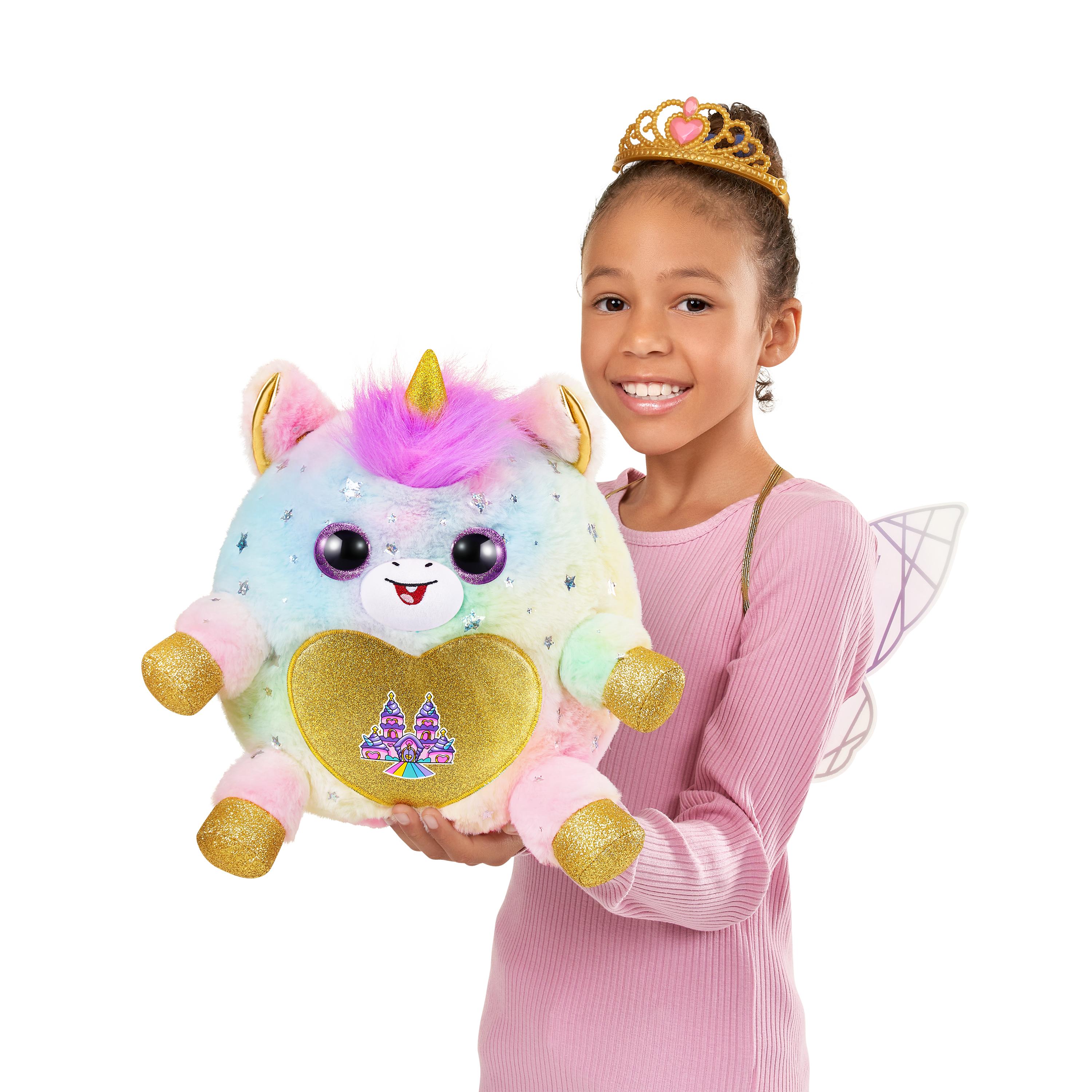 Rainbocorns Fairycorn Princess Surprise (Puppy) 11" Collectible Plush Toy with 35+ Surprises, Fairy Wings, Tiara, Wand, Boo-Boocorn, and Surprise Egg, Soft Toy for Girls Ages 3+