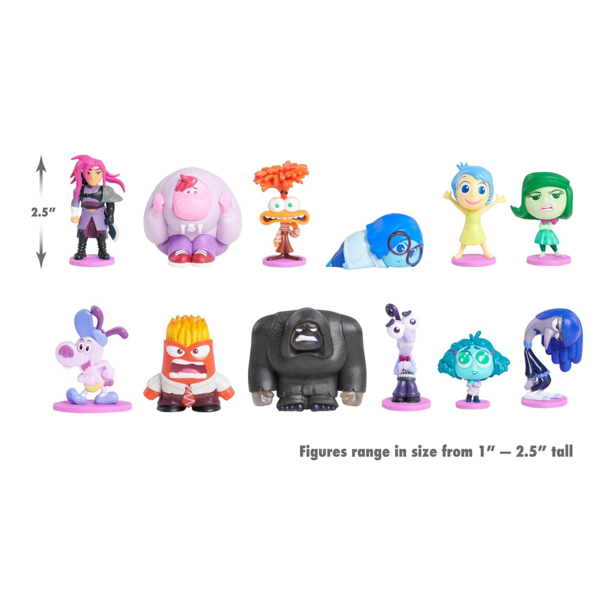 Just Play Officially Licensed Inside Out 2 Collectible Mystery Mini Action Figure Toy, Features 1 of 12 Characters, Suitable for Kids Aged 3 and Above