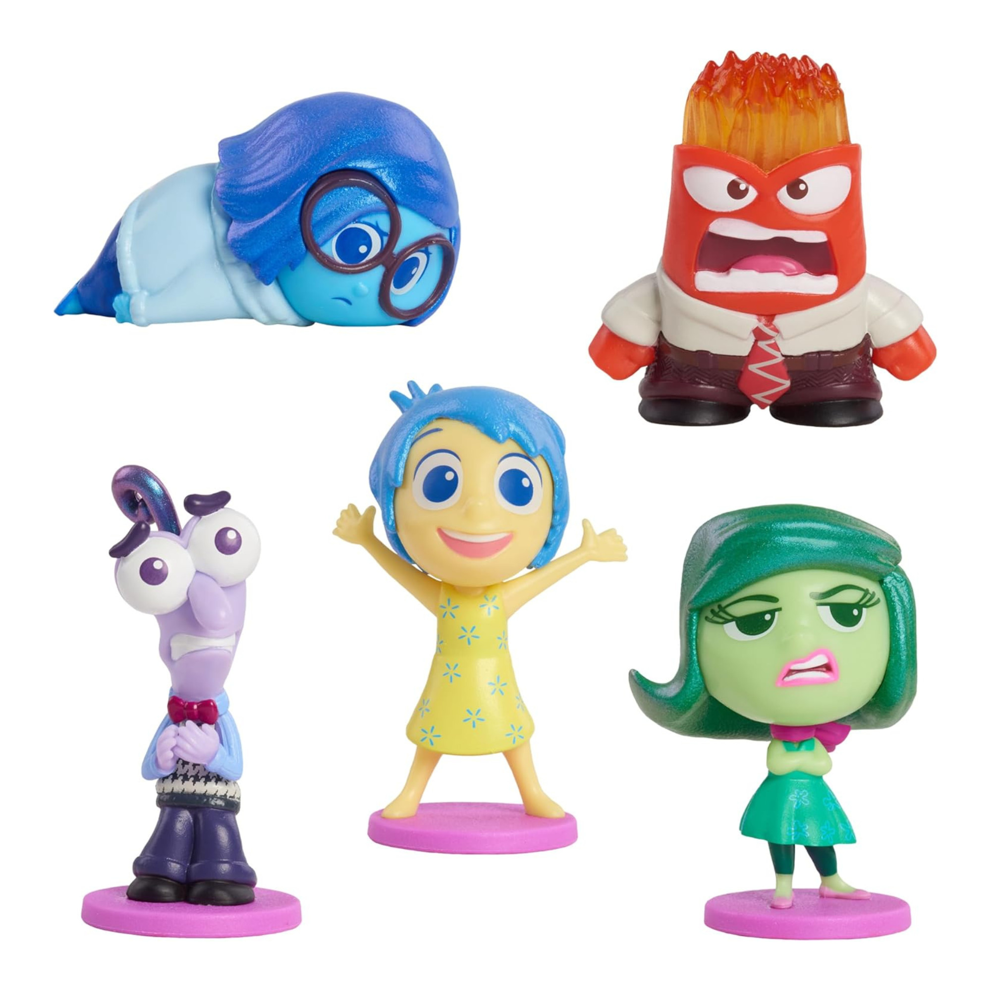 Just Play Officially Licensed Inside Out 2 Feels Set, Collectible 5 Piece Mini Action Figure Toy, Suitable for Kids Aged 3 and Above