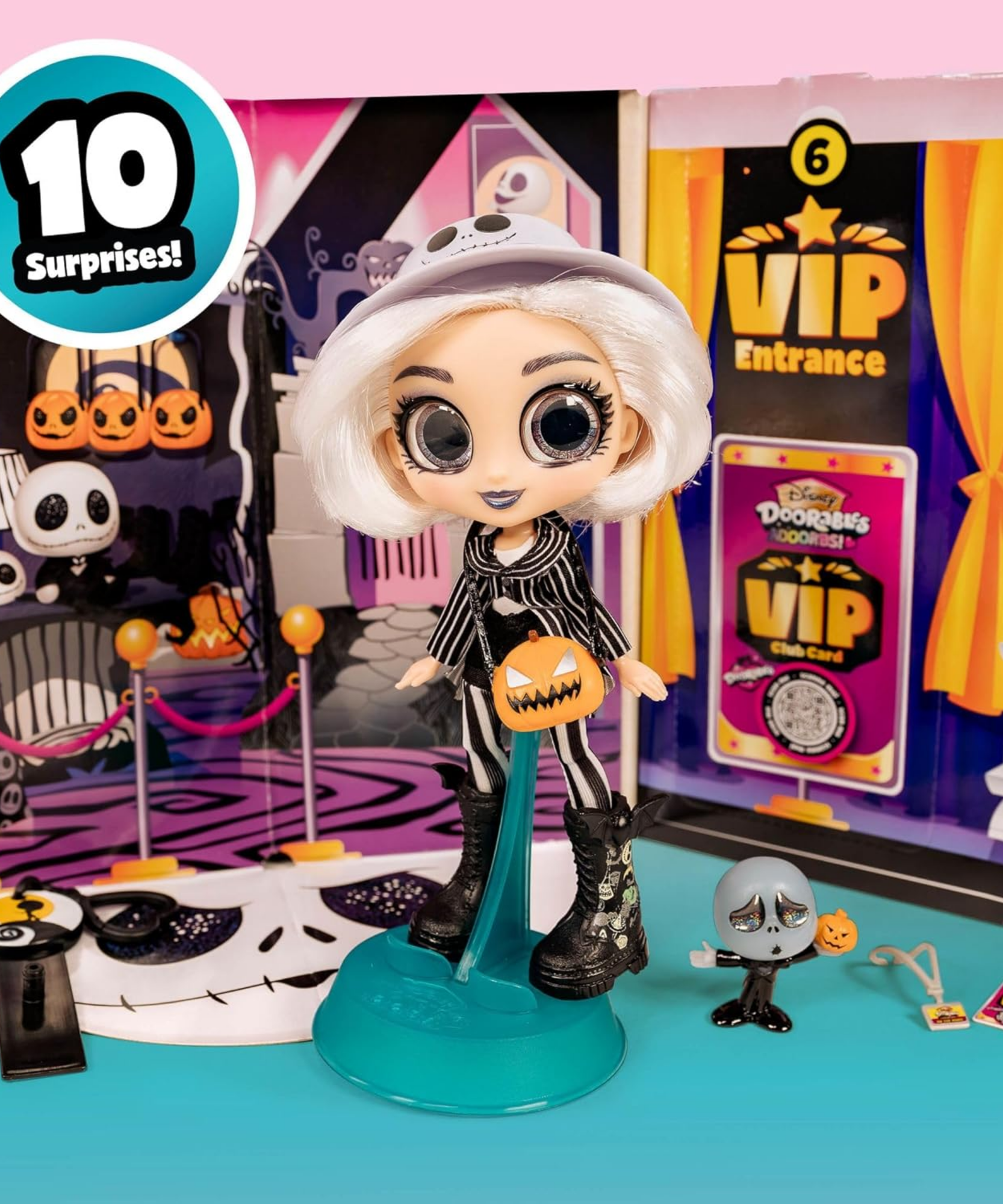 دمى ديزني دورابلز أدوربس، السلسلة 1، مجسمات ألعاب مفصلية مقاس 5.5 بوصة (12.7 سم)، تتميز بملابس وإكسسوارات مستوحاة من شخصيات ديزني، لعبة أطفال مرخصة رسميًا للأعمار من 5 سنوات فما فوق من جاست بلاي