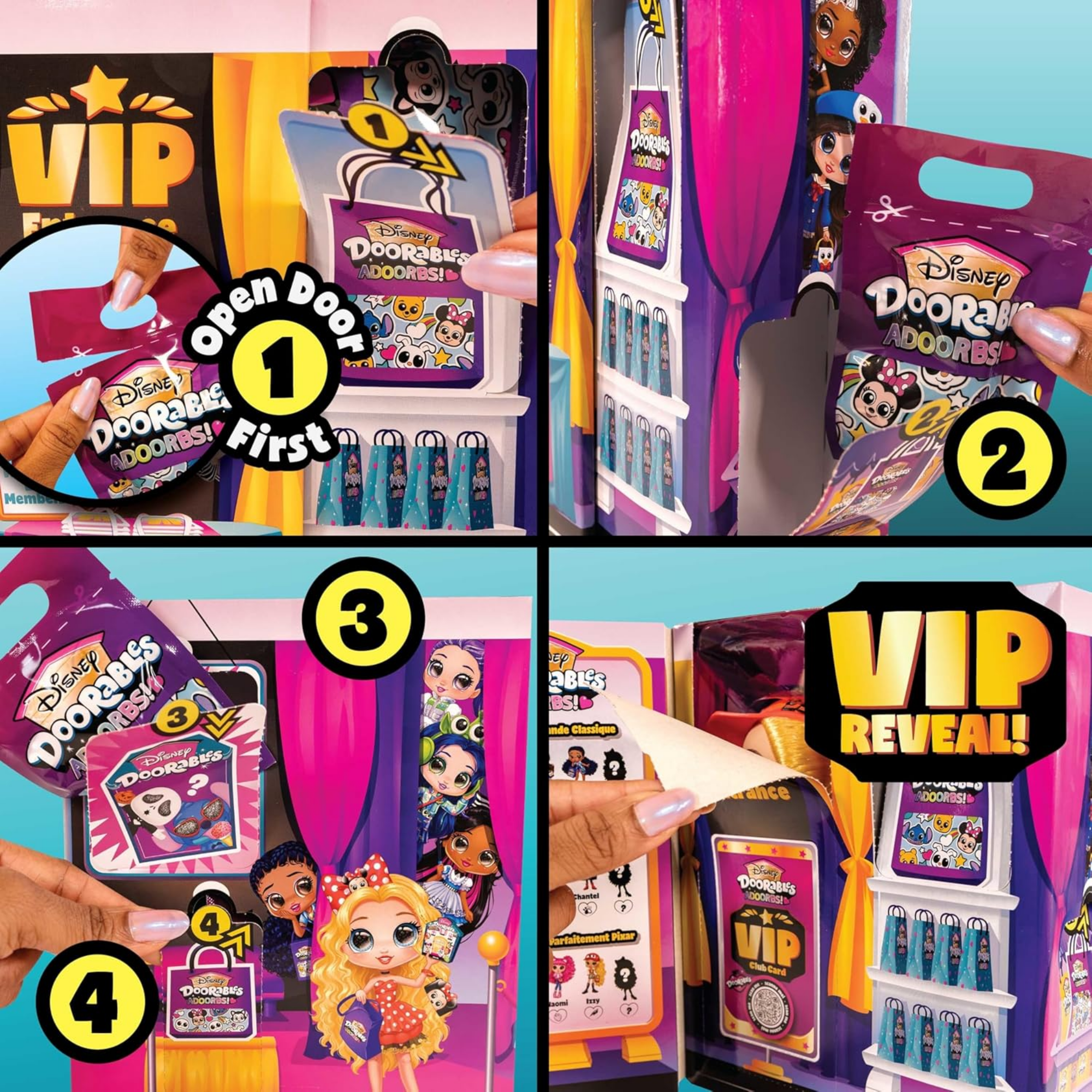 دمى ديزني دورابلز أدوربس، السلسلة 1، مجسمات ألعاب مفصلية مقاس 5.5 بوصة (12.7 سم)، تتميز بملابس وإكسسوارات مستوحاة من شخصيات ديزني، لعبة أطفال مرخصة رسميًا للأعمار من 5 سنوات فما فوق من جاست بلاي