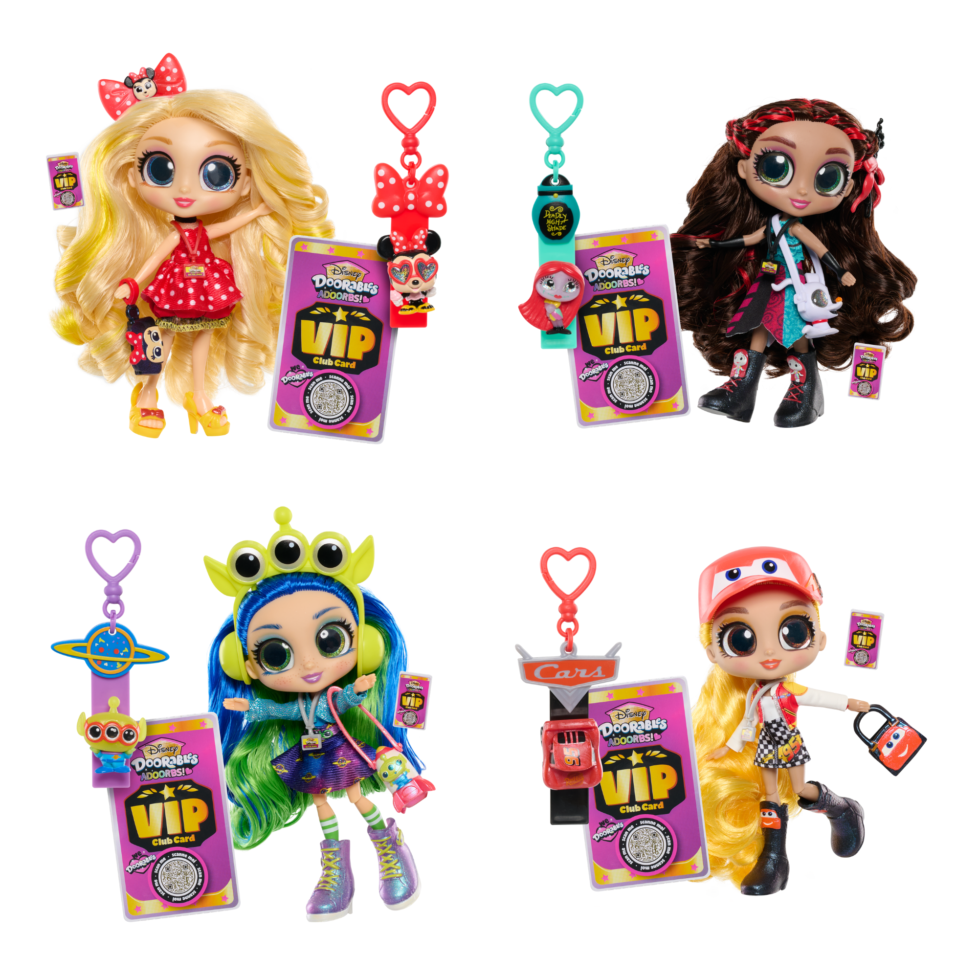 دمى ديزني دورابلز أدوربس، السلسلة 1، مجسمات ألعاب مفصلية مقاس 5.5 بوصة (12.7 سم)، تتميز بملابس وإكسسوارات مستوحاة من شخصيات ديزني، لعبة أطفال مرخصة رسميًا للأعمار من 5 سنوات فما فوق من جاست بلاي