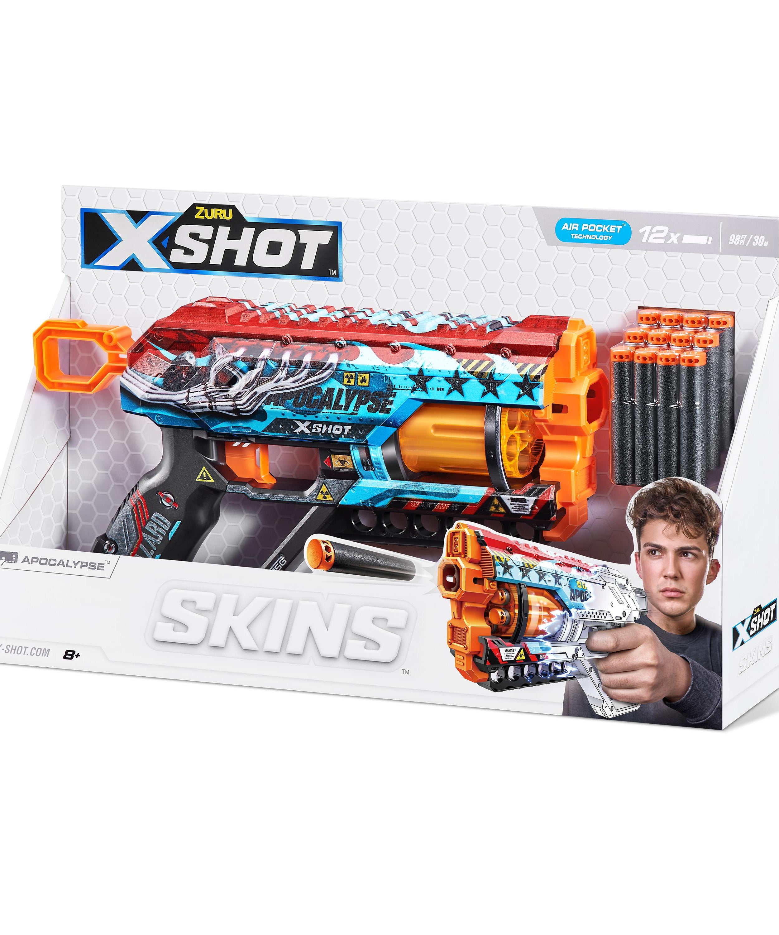 X Shot Skins Griefer 12 Darts Blaster, Foam Dart Toy Gun for Boys, Age 8+