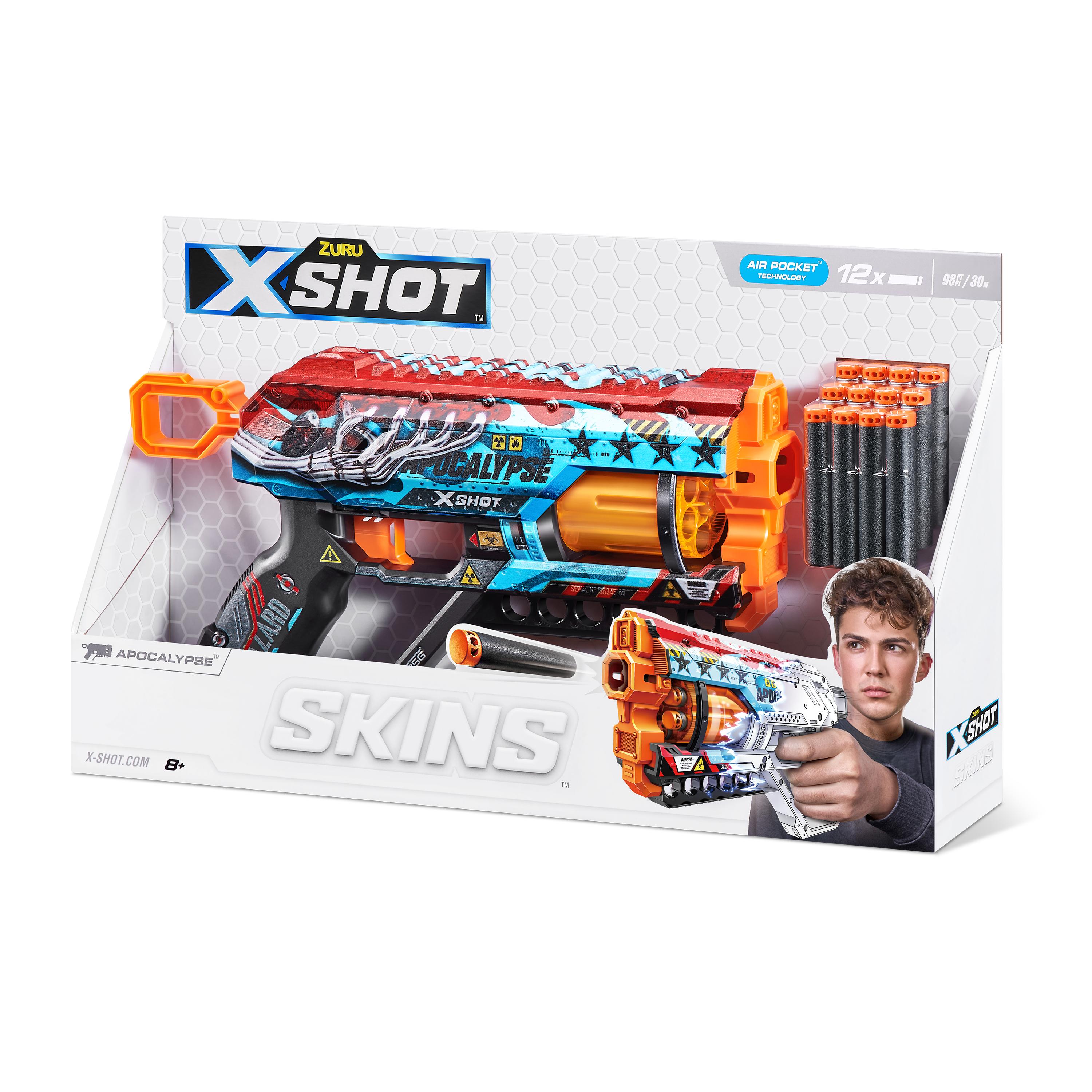 X Shot Skins Griefer 12 Darts Blaster, Foam Dart Toy Gun for Boys, Age 8+